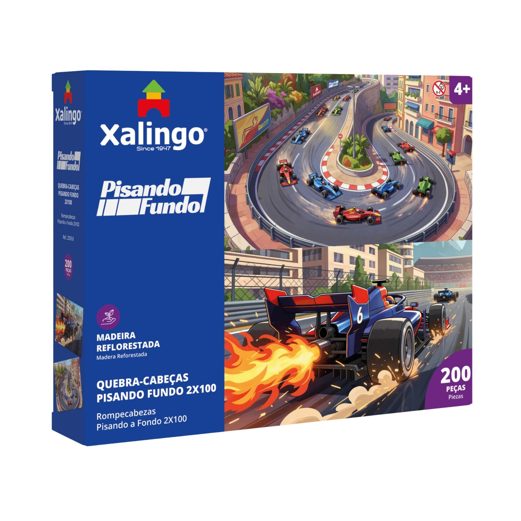 Quebra-Cabeça Pisando Fundo 2x100 200 Peças Xalingo - 20598