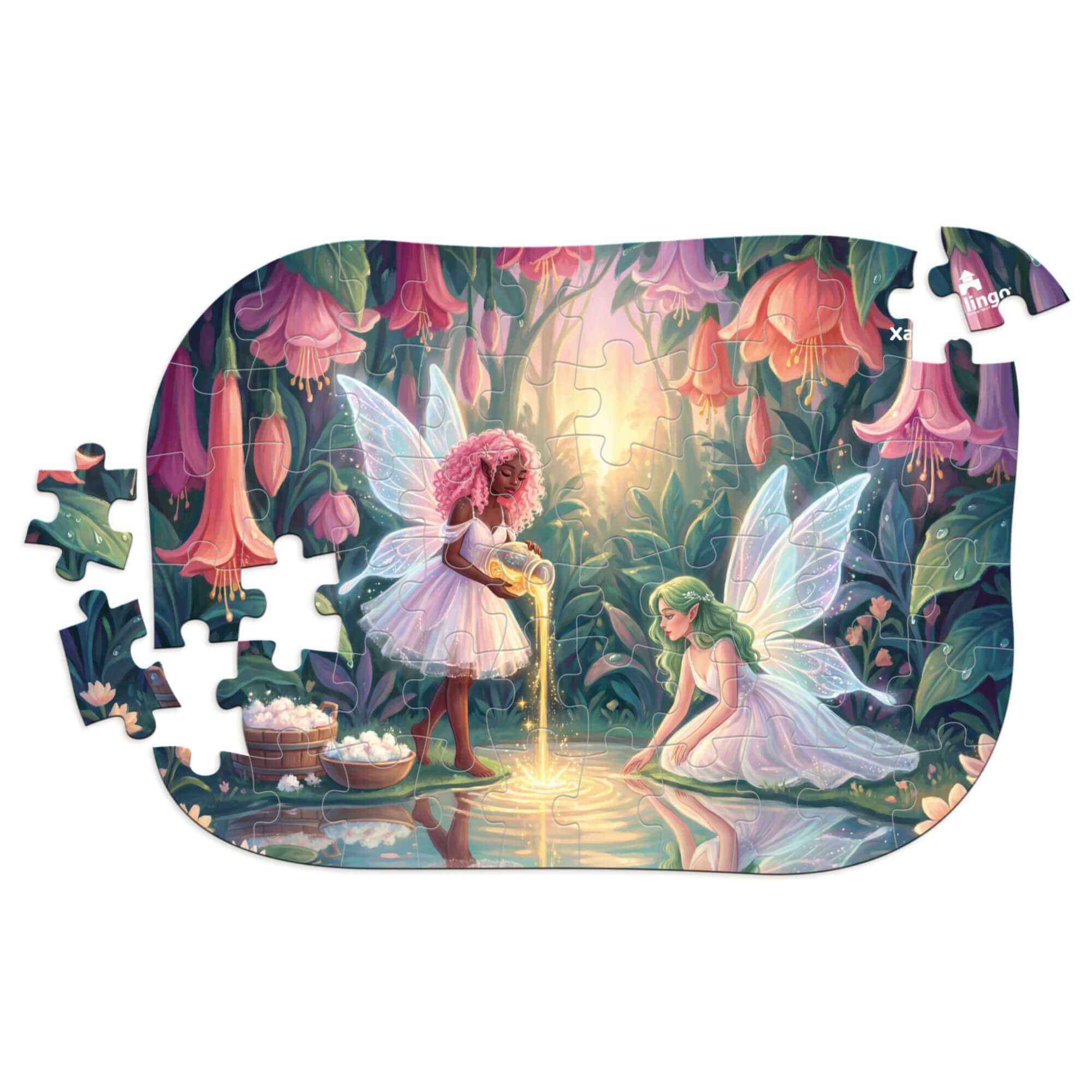 Quebra-Cabeça Infantil Lago das Fadas 60 Peças Xalingo - 20554
