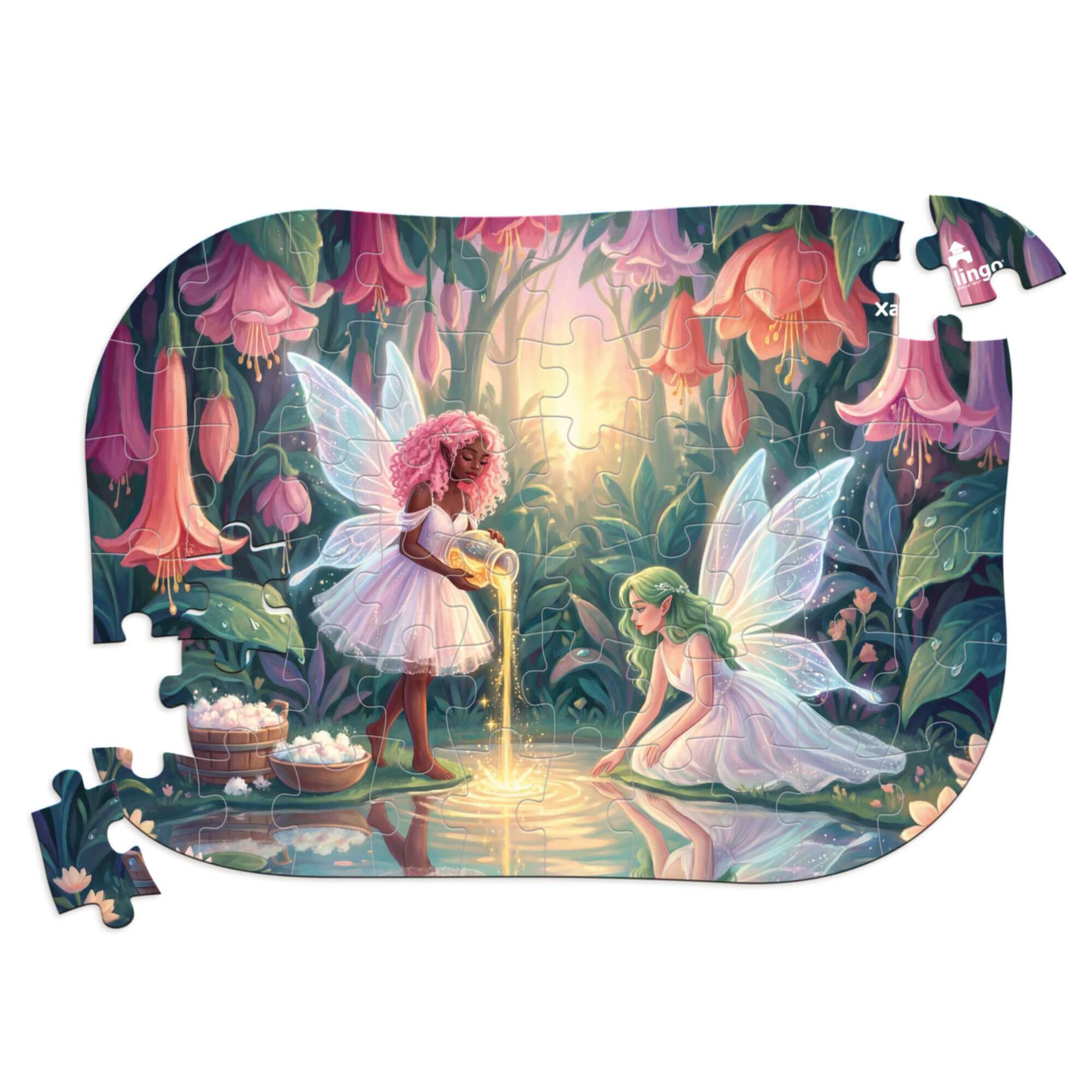 Quebra-Cabeça Infantil Lago das Fadas 60 Peças Xalingo - 20554