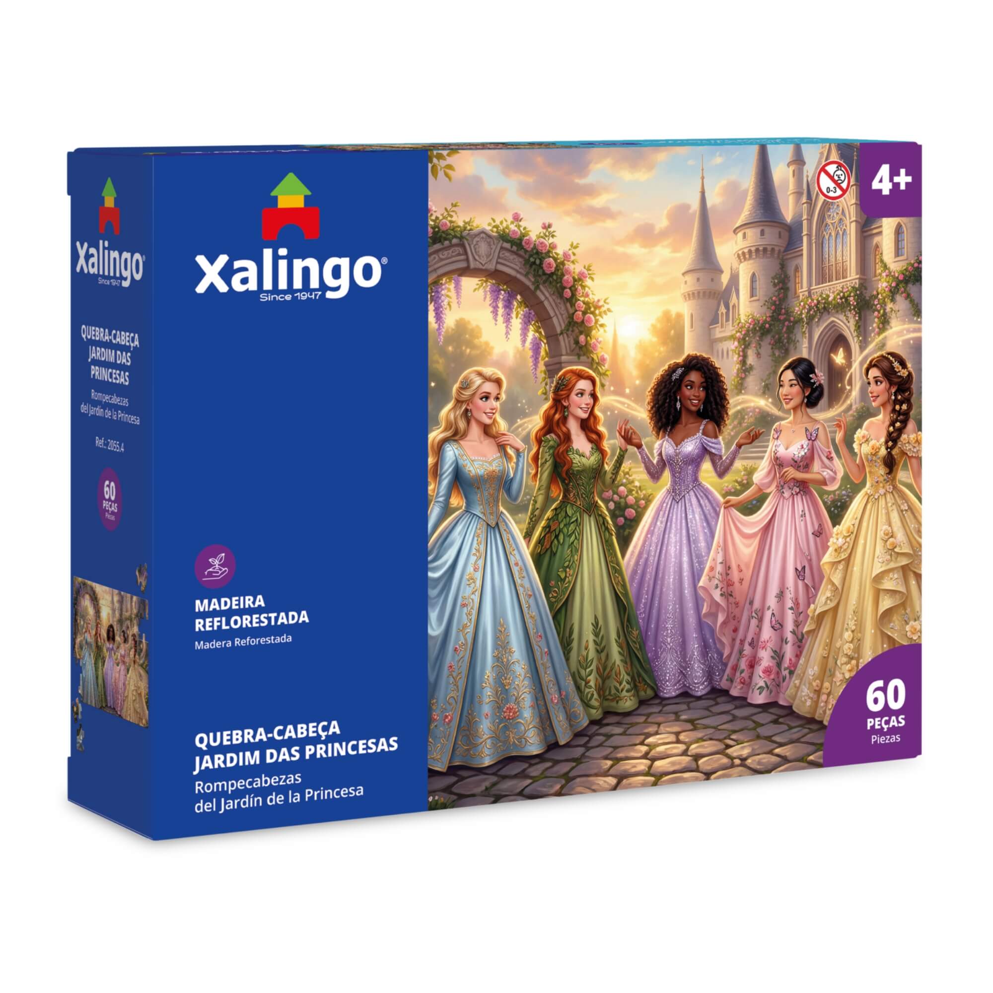 Quebra-Cabeça Jardim das Princesas 60 Peças +4 Anos Xalingo - 20576