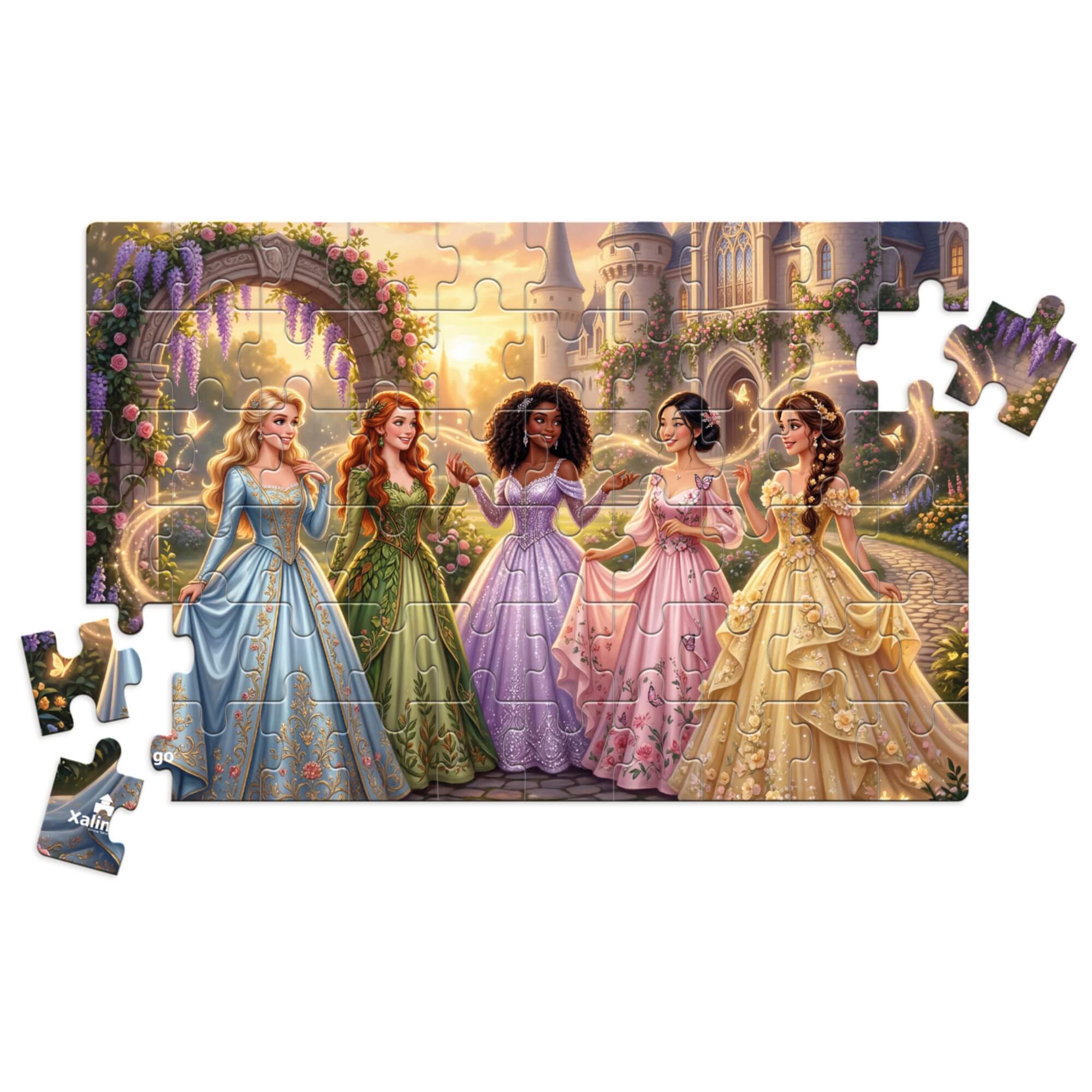 Quebra-Cabeça Jardim das Princesas 60 Peças +4 Anos Xalingo - 20576