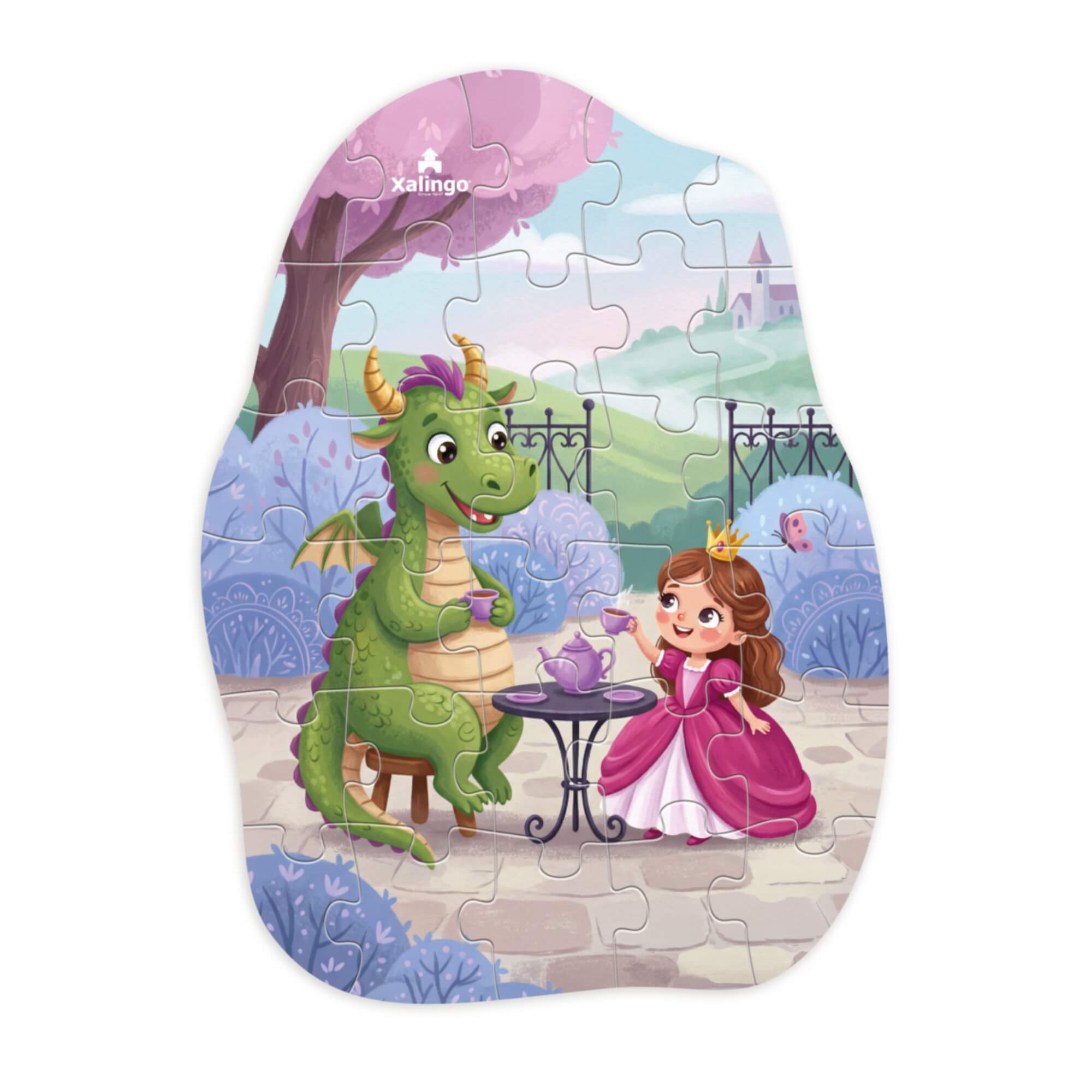 Quebra-Cabeça A Princesa e o Dragão 30 Peças +4 Anos Xalingo - 20543