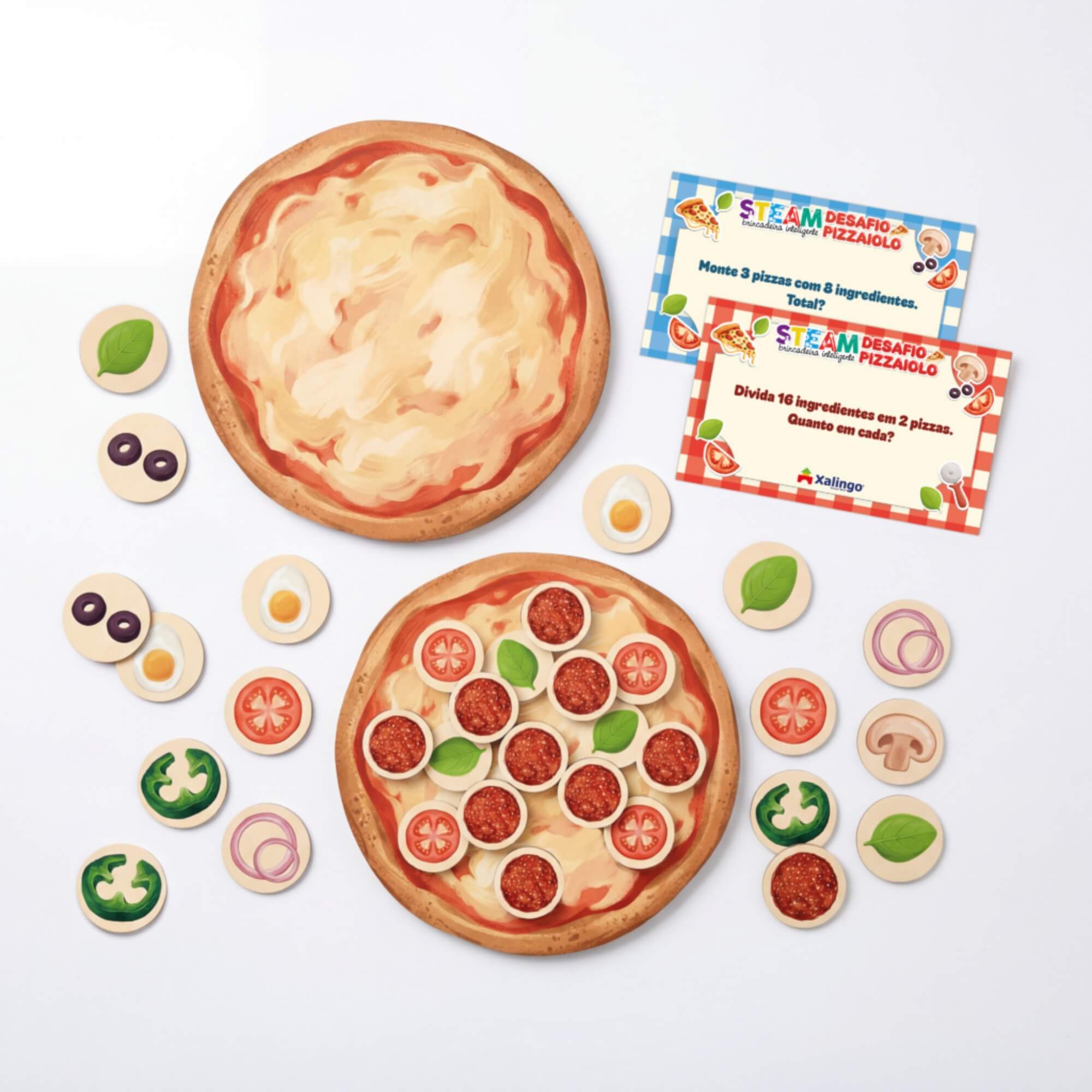 Jogo Educativo STEAM Desafio Pizzaiolo 68 Peças Xalingo - 20221