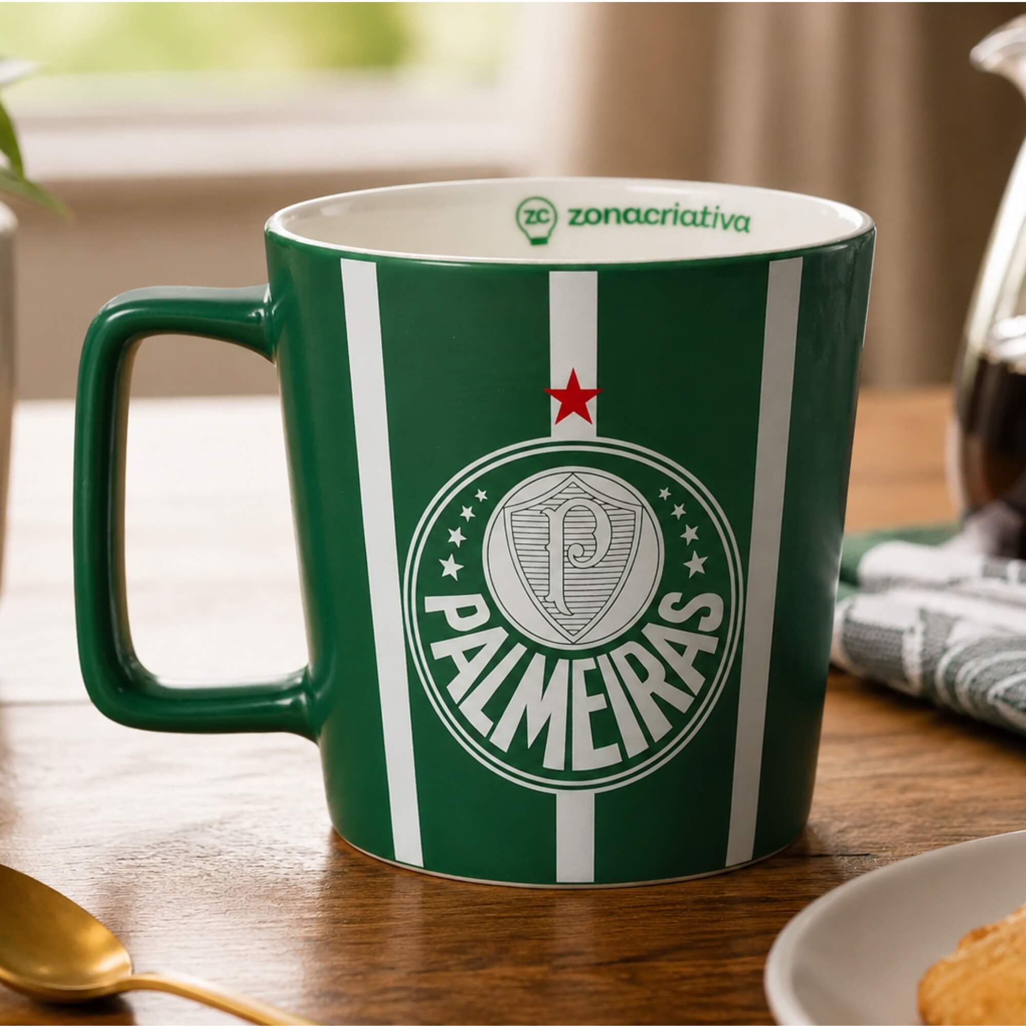 Caneca Buck 400ml Palmeiras Zona Criativa - 10026718