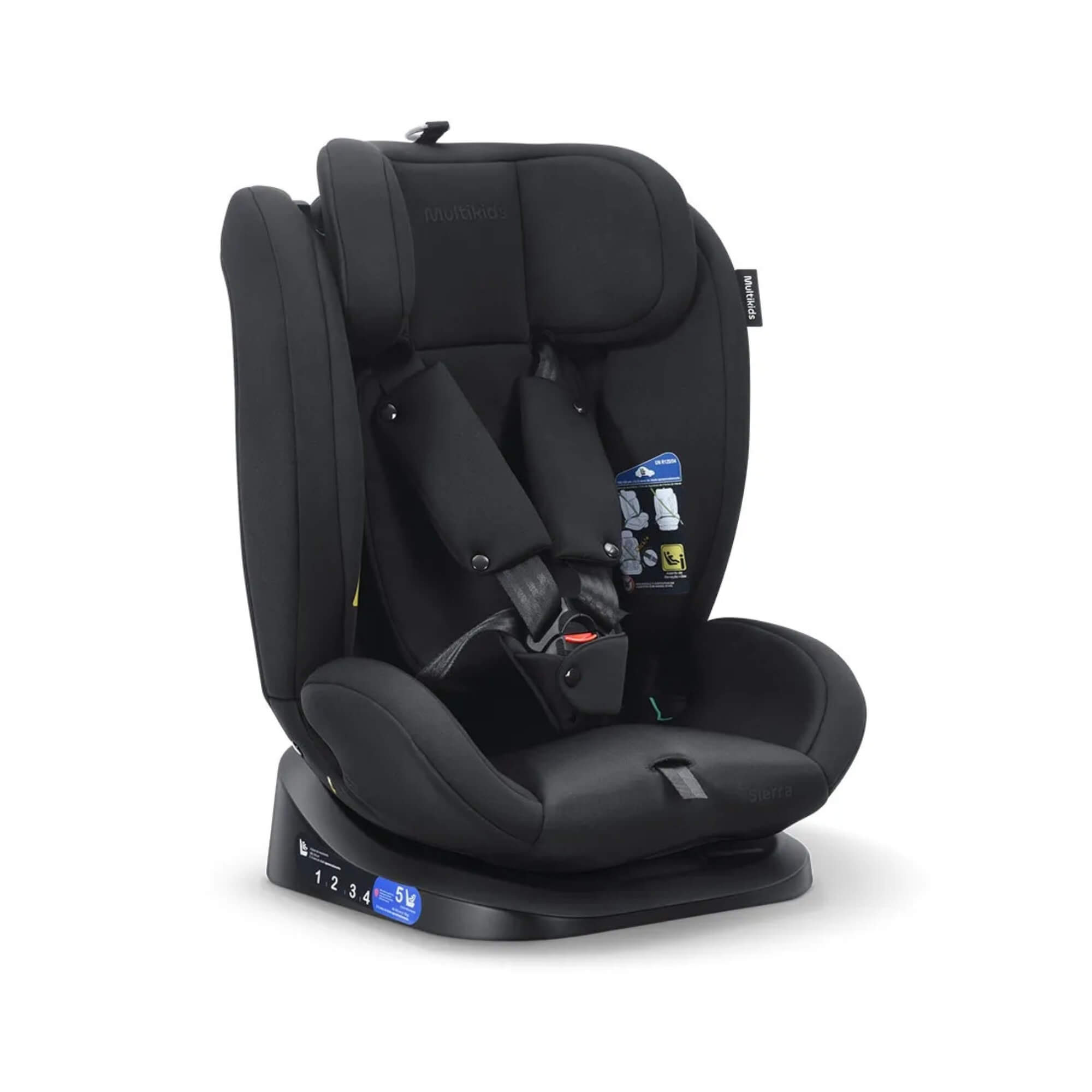 Cadeirinha Infantil para Carro Sierra 40-150cm cor Preto Multikids - BB711