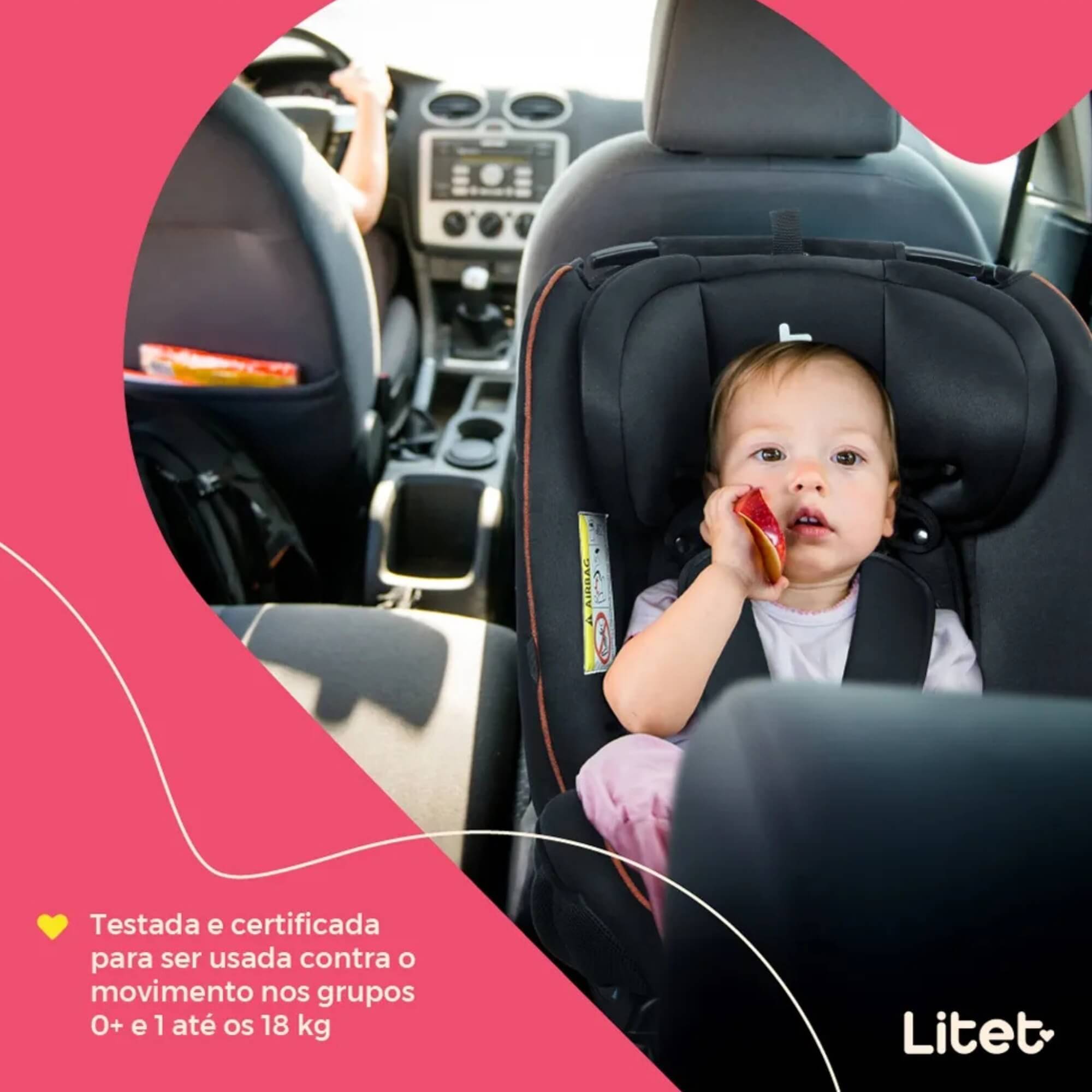 Cadeirinha Infantil para carro 0-36 kg Isofix All Stages Concept Preta Litet - BB485