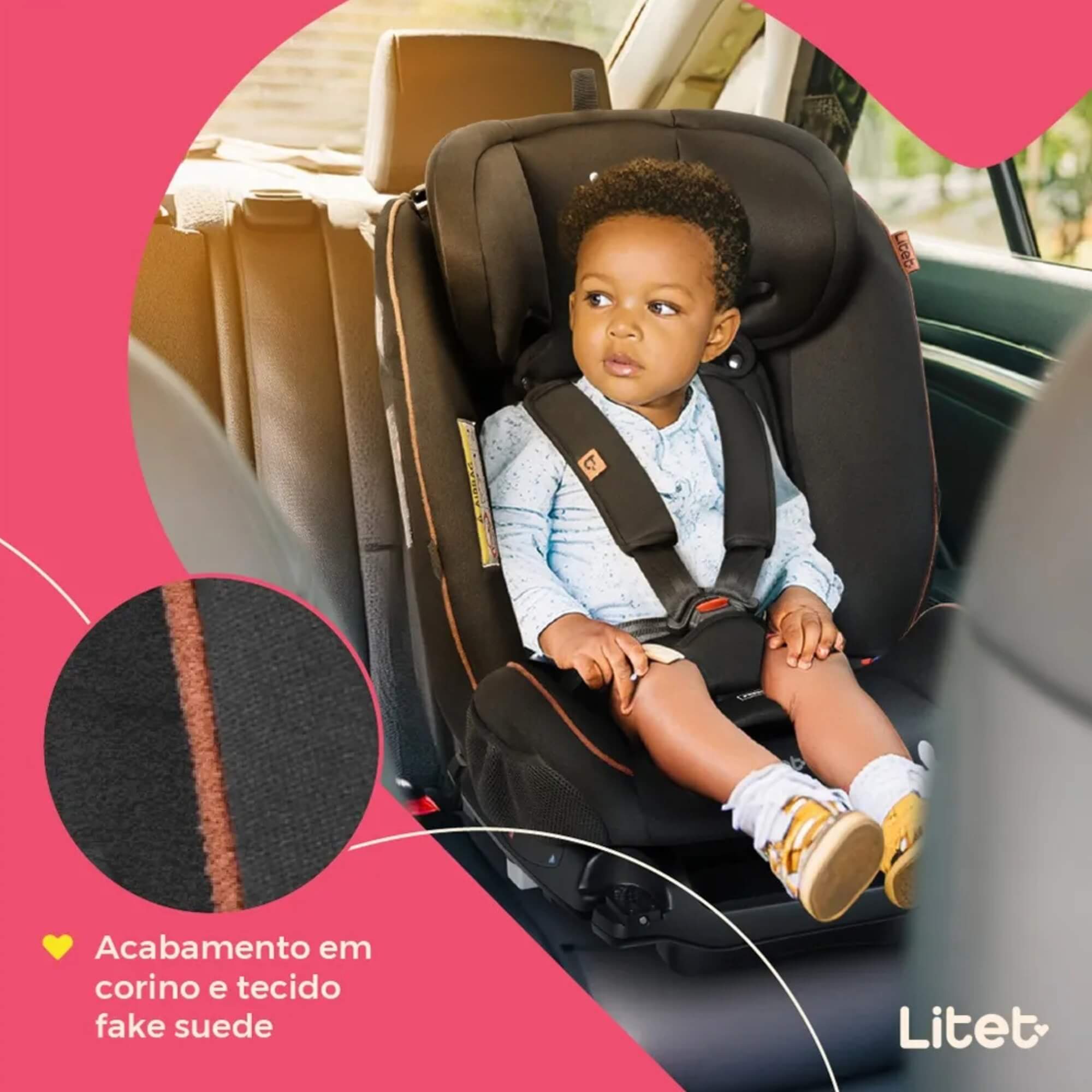 Cadeirinha Infantil para carro 0-36 kg Isofix All Stages Concept Preta Litet - BB485