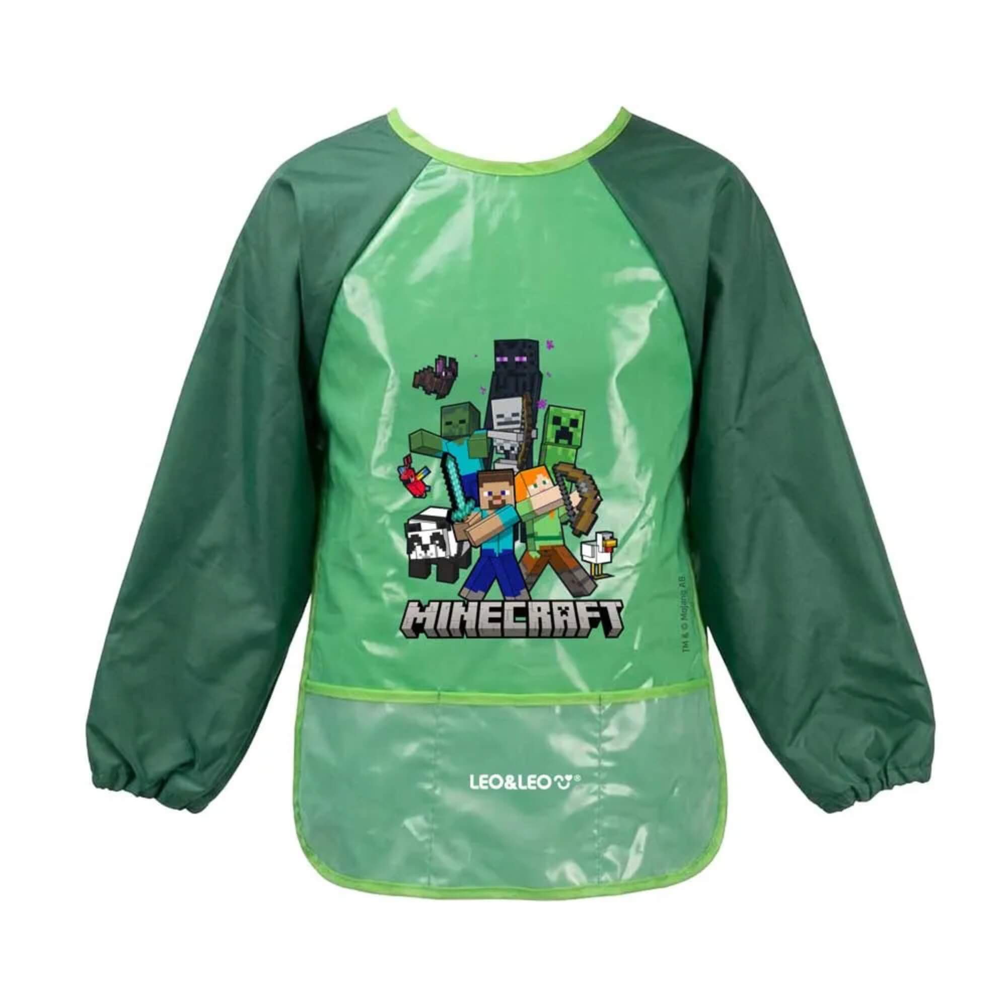 Avental Infantil Minecraft Manga Comprida com Bolso Leo&Leo Leonora - 10673