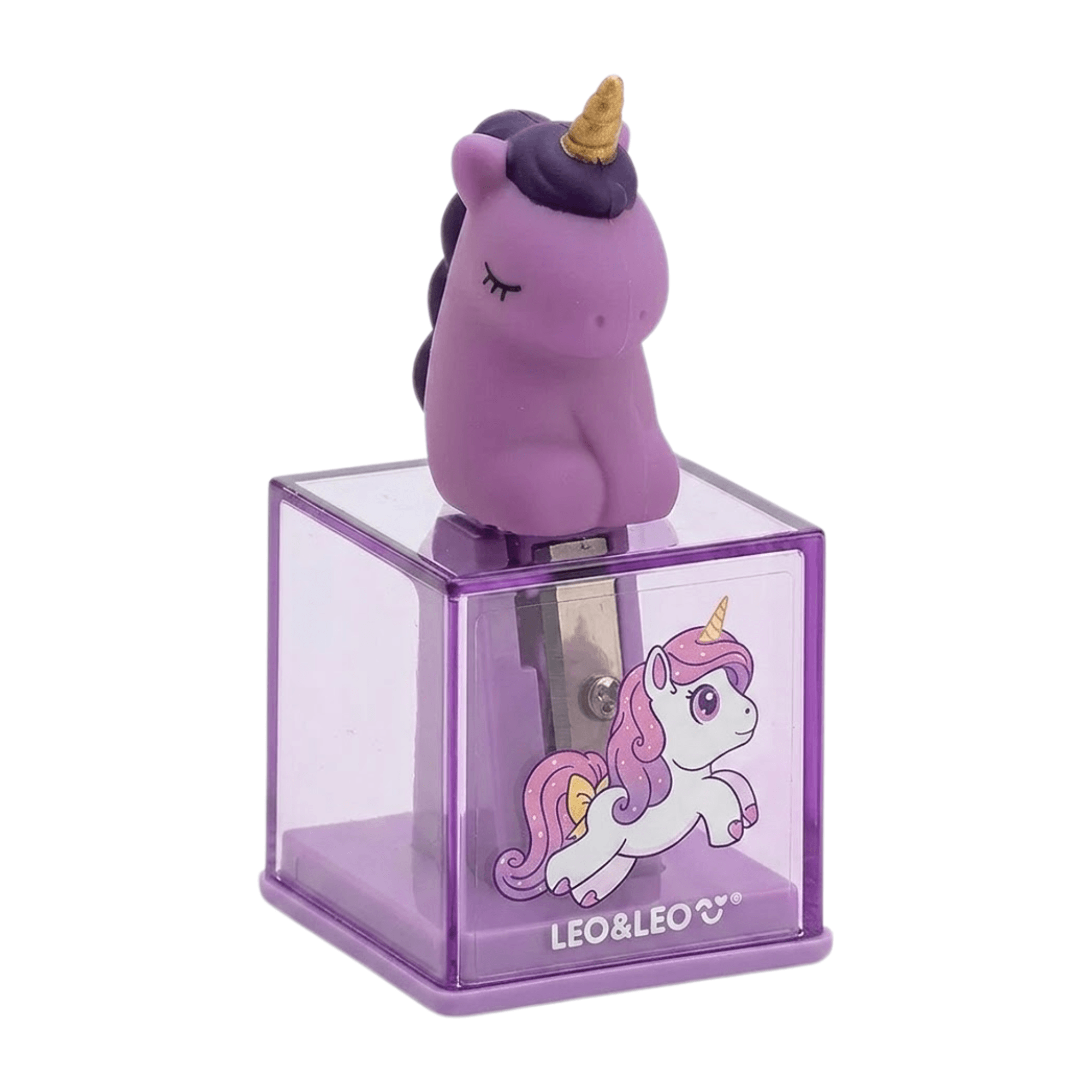 Apontador com Depósito Unicórnio Decorado com Aplique Display 12 Unidades Leo&Leo Leonora - 10733