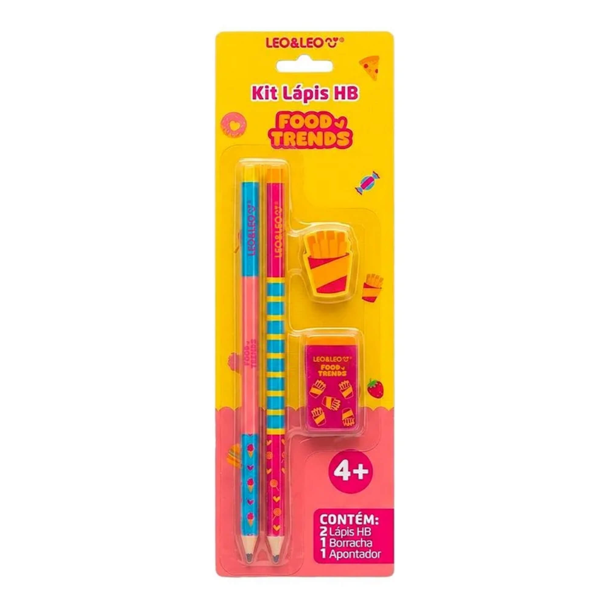 Kit Lápis Hb Food Trends Caixa com 24 Blisters Leo&Leo Leonora - 10818