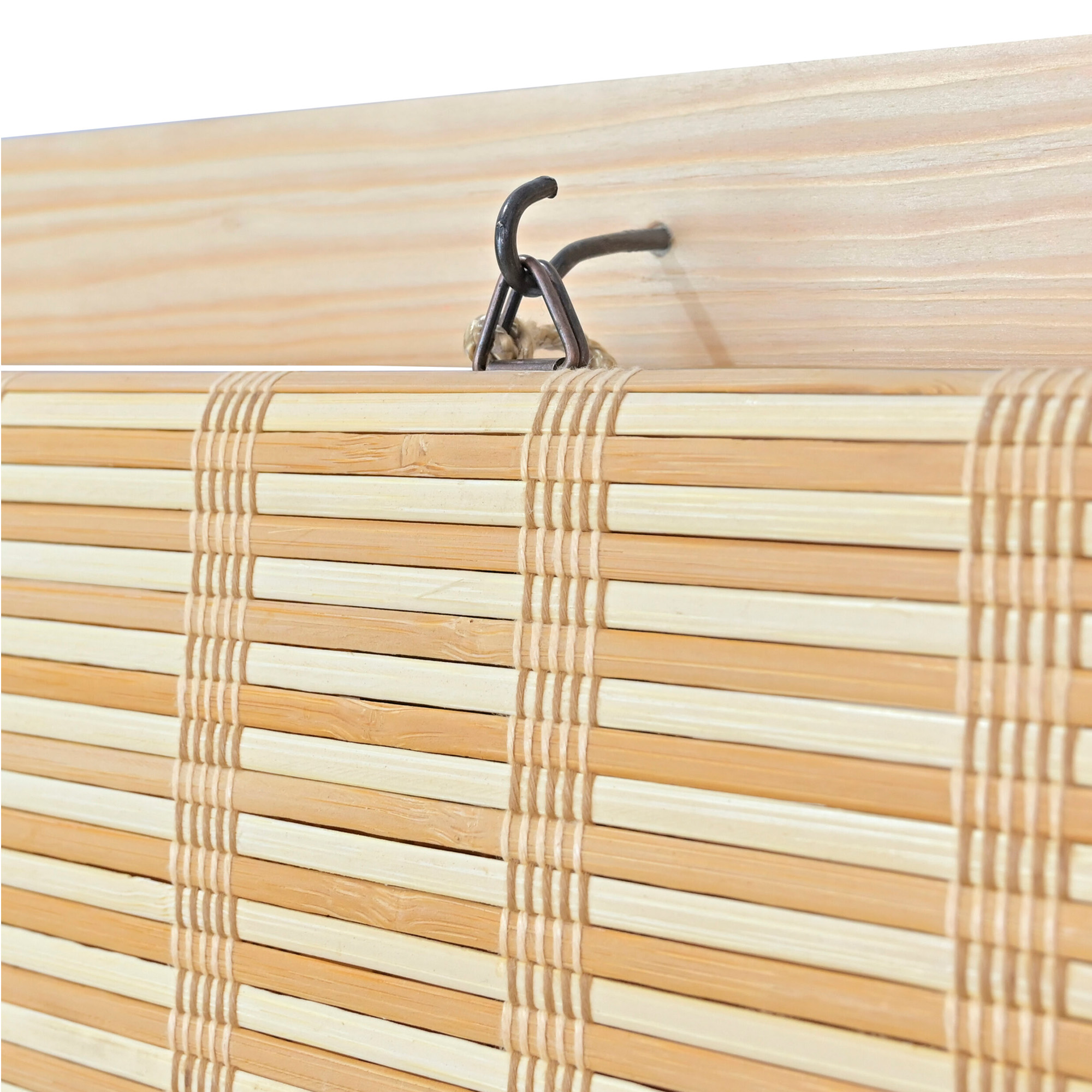 Persiana Rolo Bambu 140X160 Honey Mapple Instalação Fácil Casa Escritório Evolux - N2303537