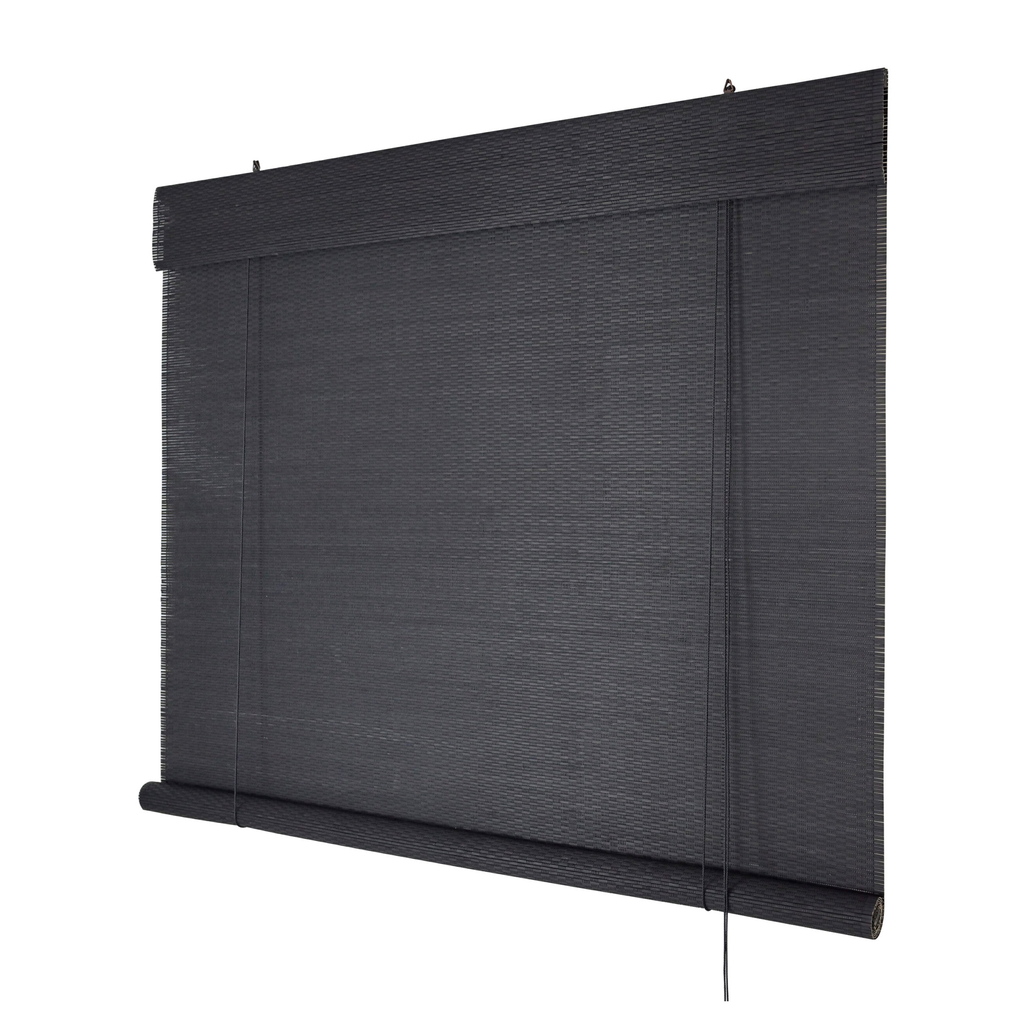 Persiana Rolo Bambu Bauhaus 140X160 Ébano Instalação Fácil Casa e Escritório Evolux - DBE02971