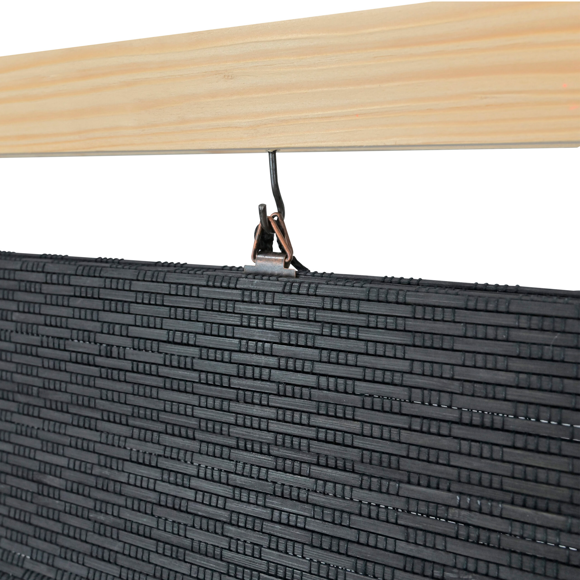 Persiana Rolo Bambu Bauhaus 140X160 Ébano Instalação Fácil Casa e Escritório Evolux - DBE02971