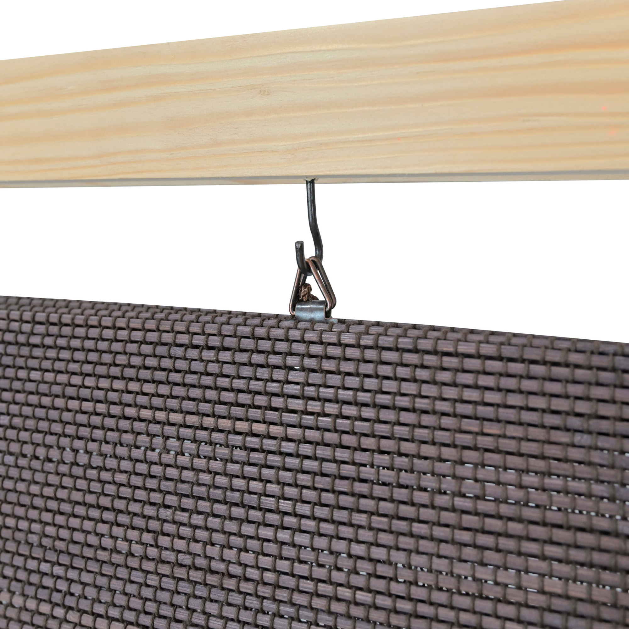 Persiana Rolo Bambu Bauhaus 140X160 Nogueira Instalação Fácil Casa e Escritório Evolux - DBE02967