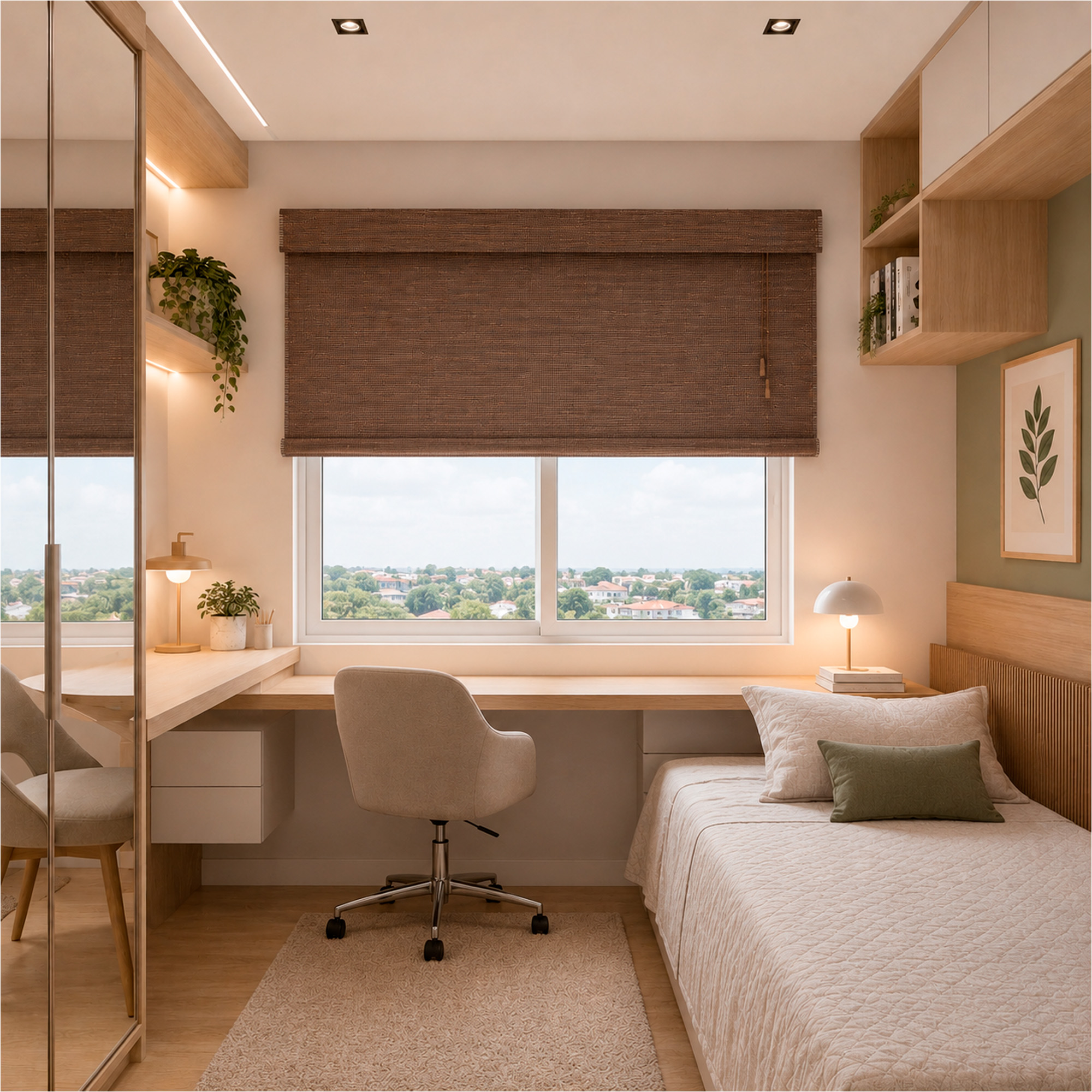 Persiana Rolo Bambu Bauhaus 140X160 Nogueira Instalação Fácil Casa e Escritório Evolux - DBE02967