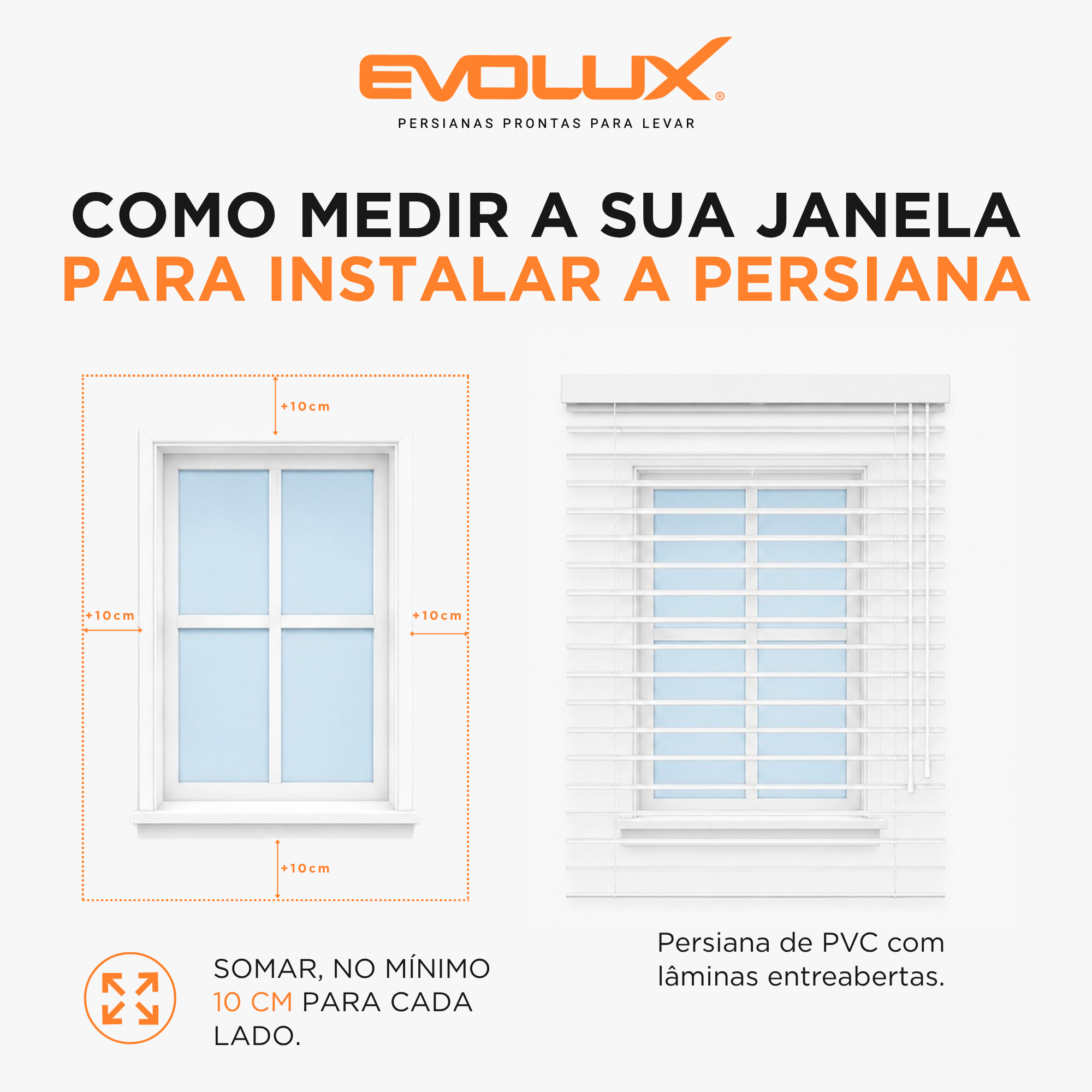 Persiana Horizontal OFF Full PVC 25mm 118x130cm Branca Evolux - D148033AON