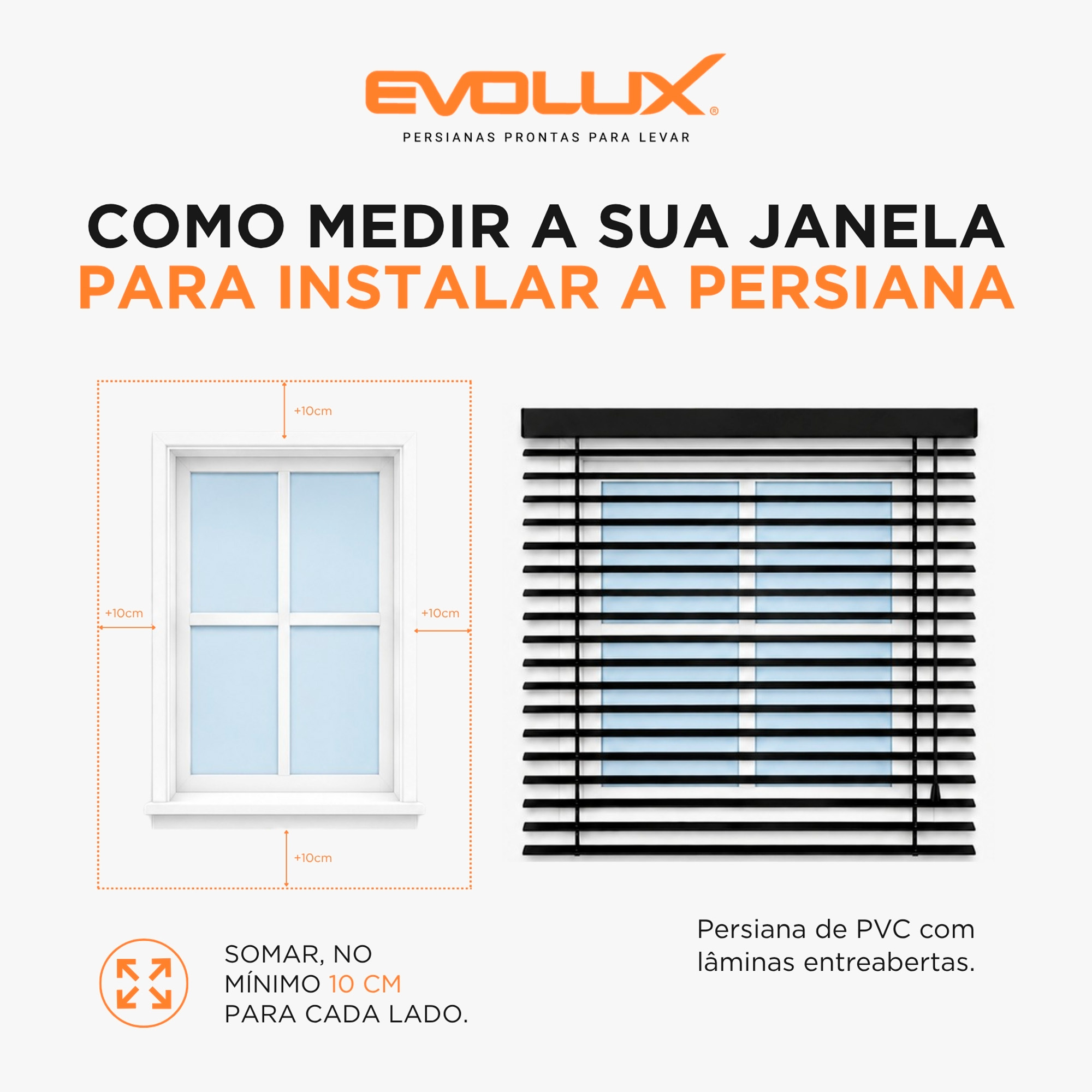 Full Persiana  118X130 Chumbo PVC 25mm Instalação Fácil Casa e Escritório Evolux - D148033MON