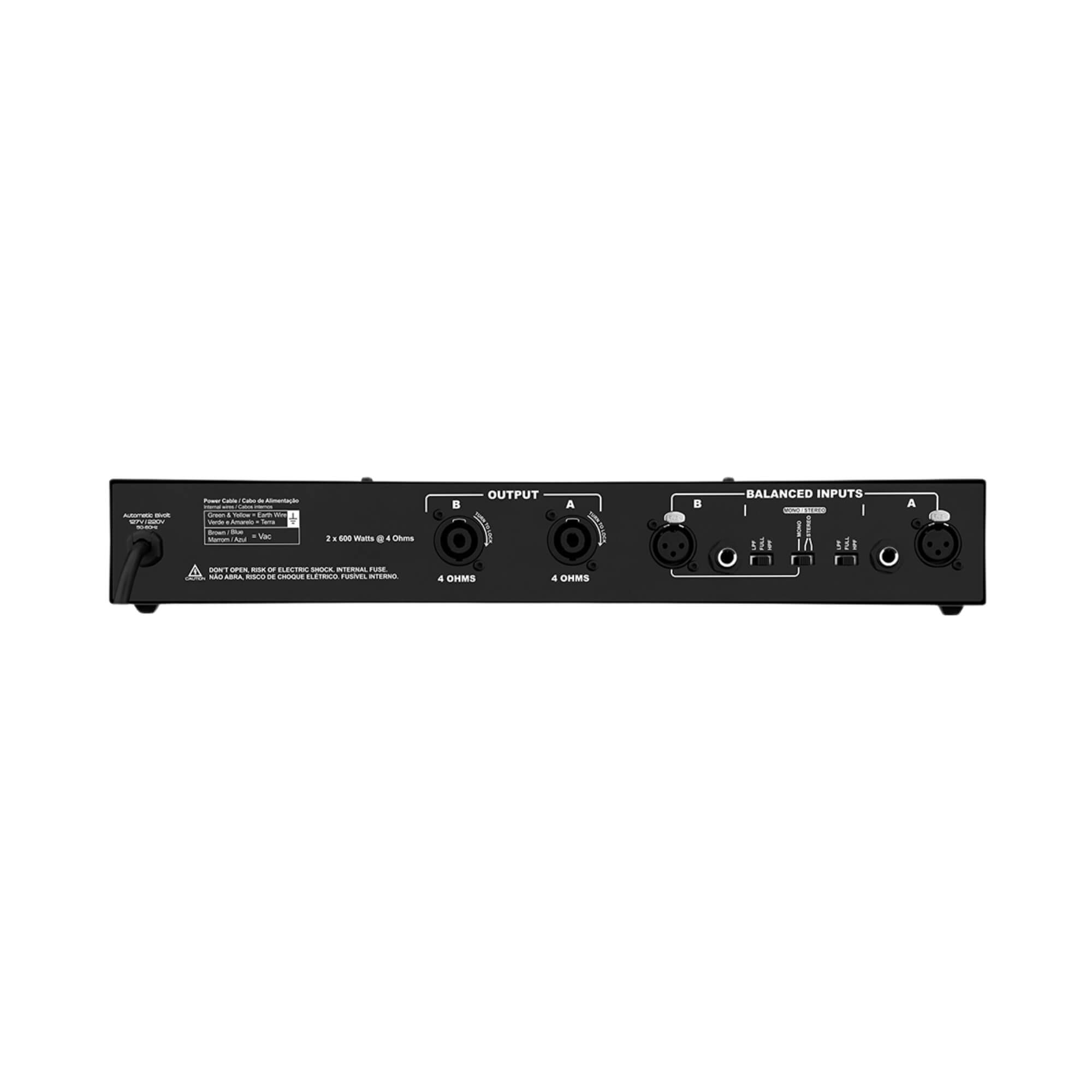 Amplificador Profissional T 1200.2 Potência 1200w 2 Canais Taramps - 902495