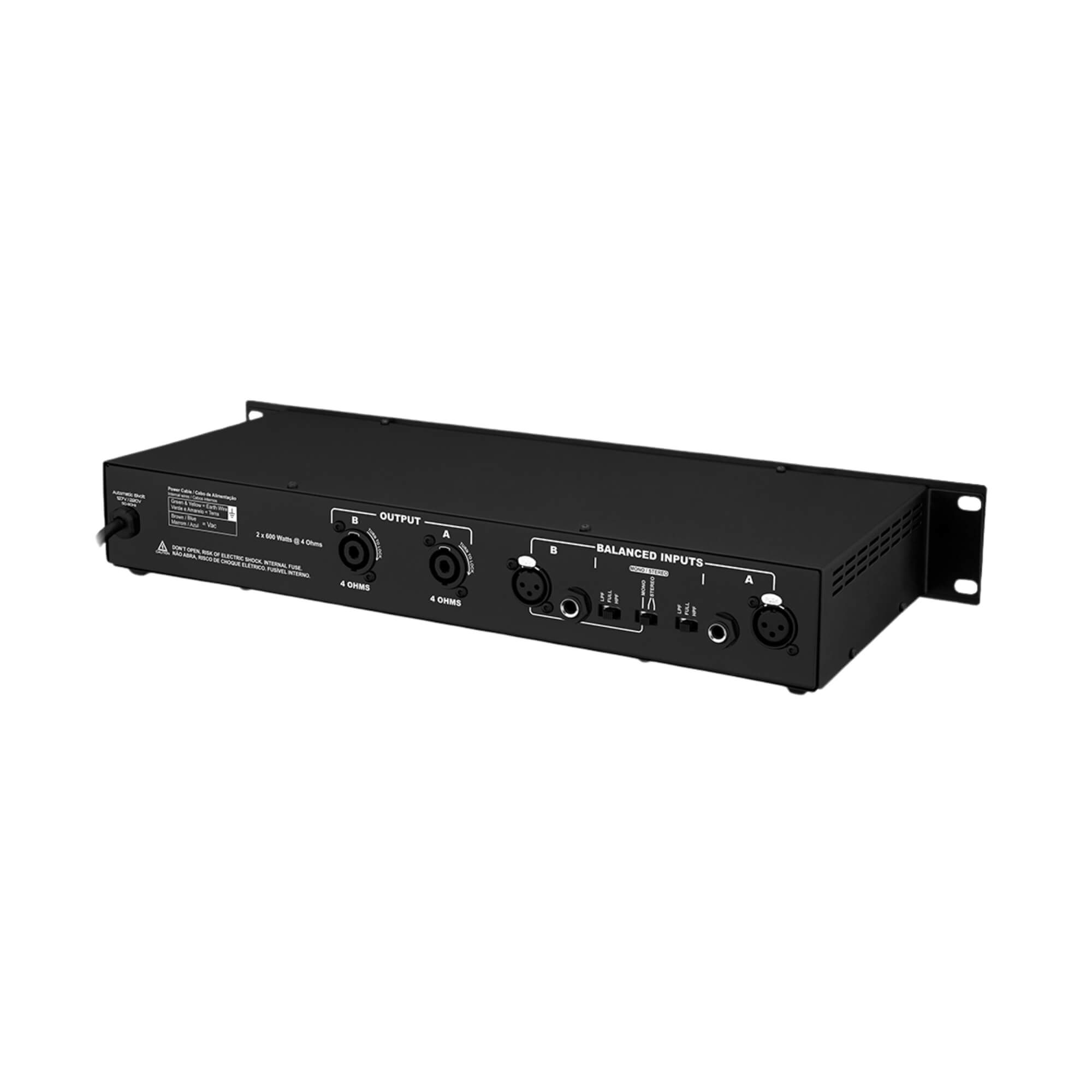 Amplificador Profissional T 1200.2 Potência 1200w 2 Canais Taramps - 902495