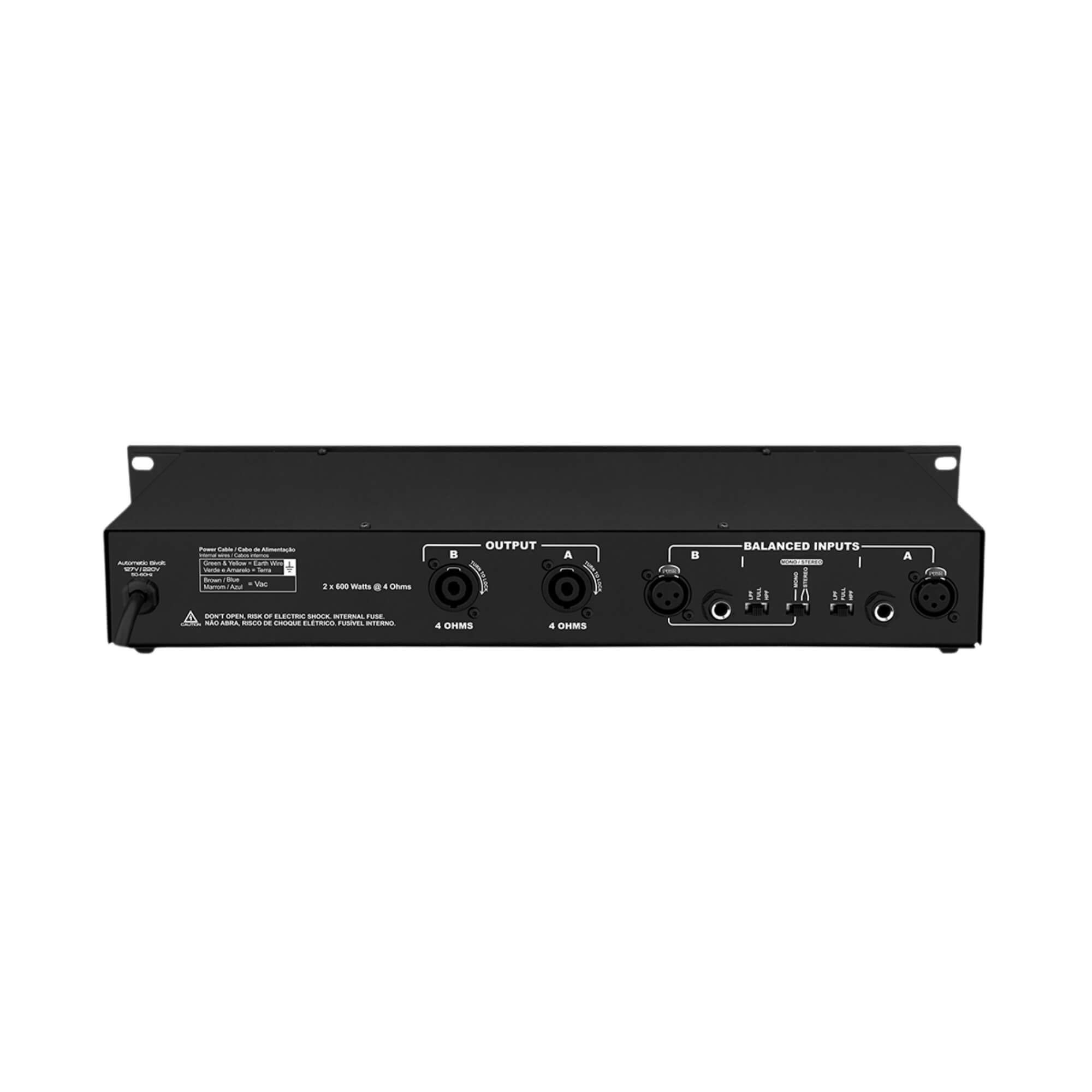 Amplificador Profissional T 1200.2 Potência 1200w 2 Canais Taramps - 902495