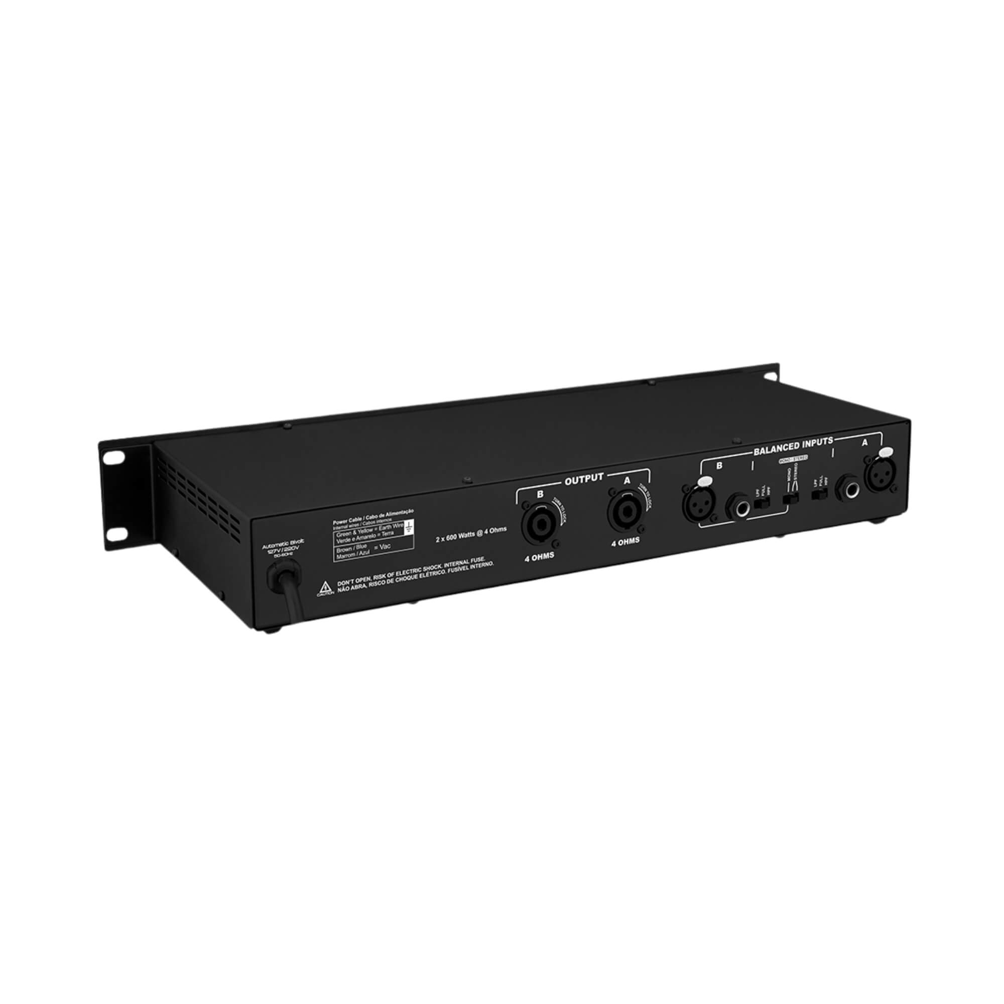Amplificador Profissional T 1200.2 Potência 1200w 2 Canais Taramps - 902495