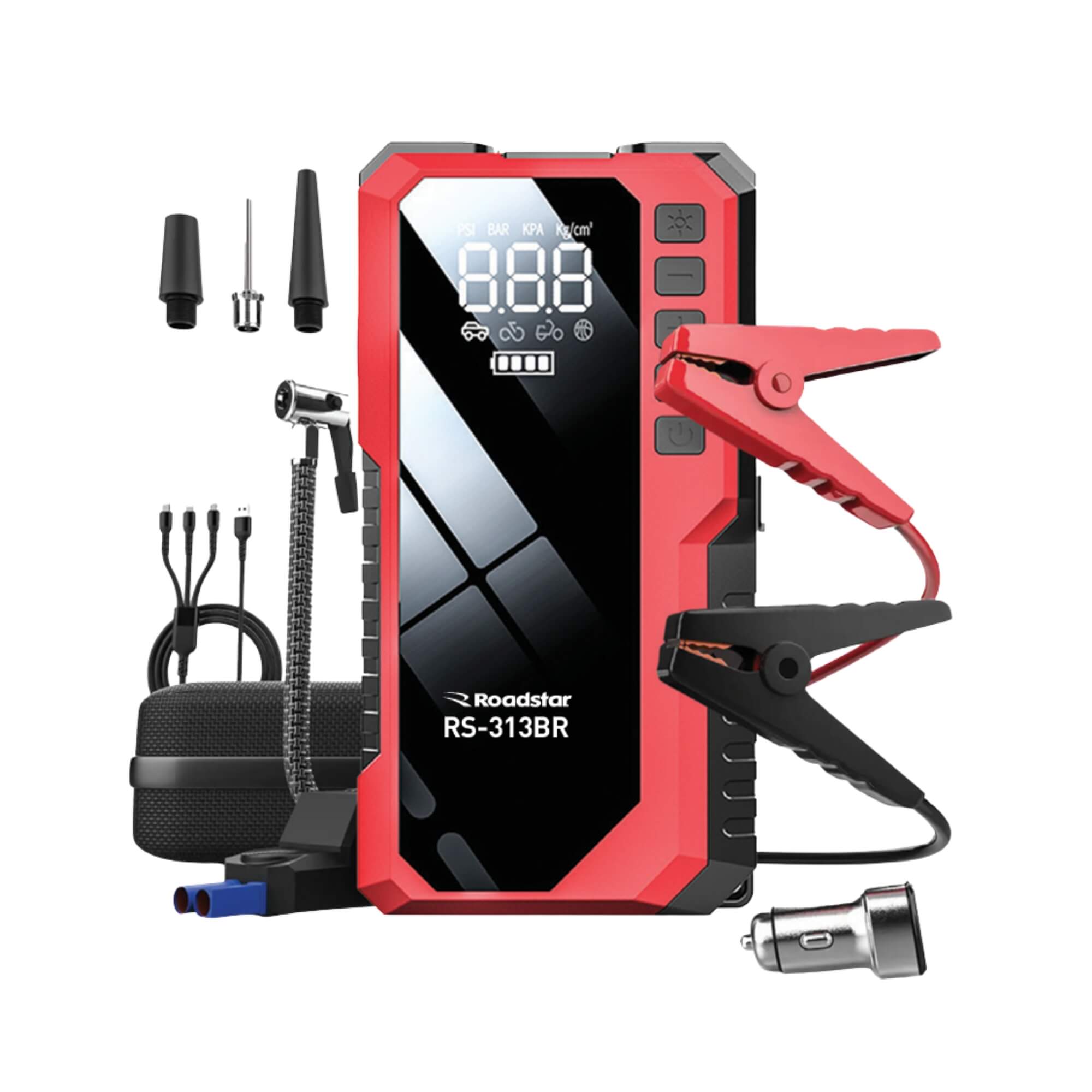 Jump Starter com Compressor de Ar 12V Roadstar - RS313BR MI