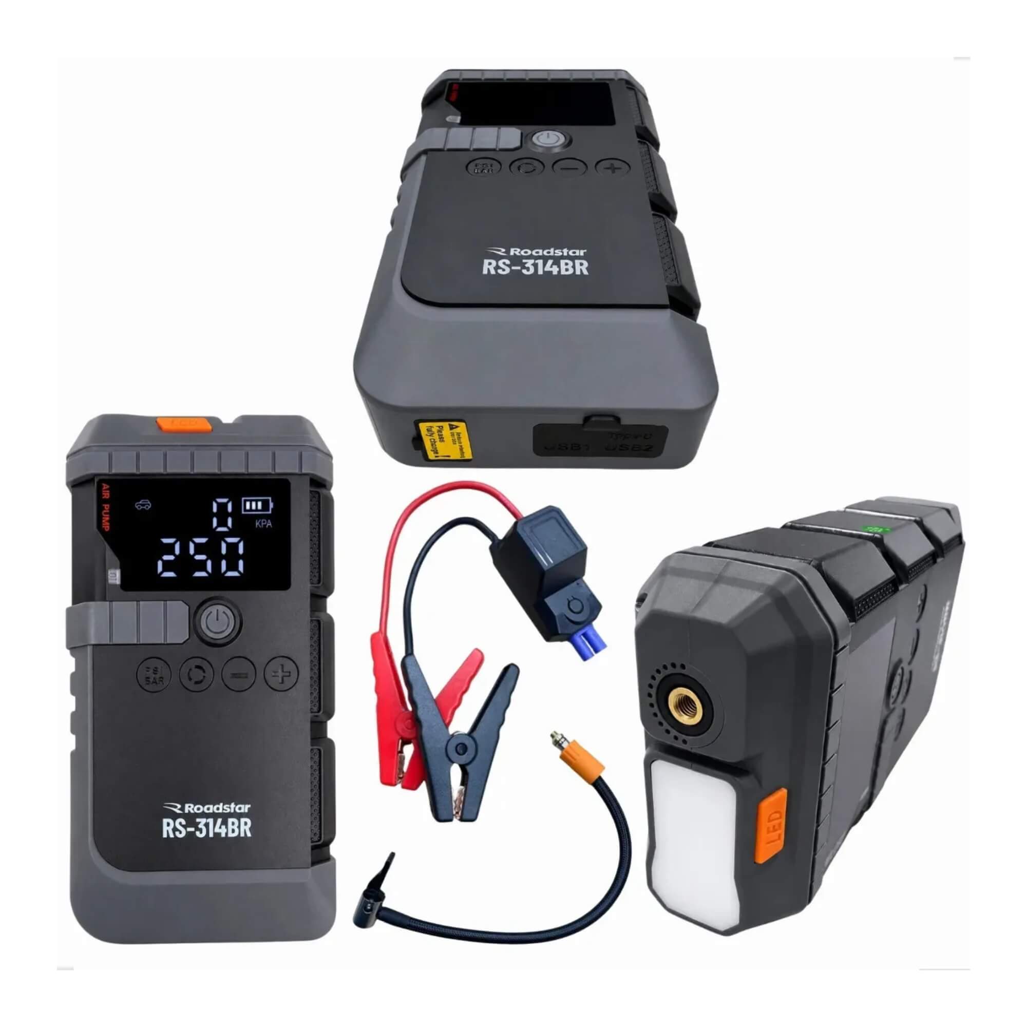 Jump Starter com Compressor de Ar 12V Roadstar - RS314BR MI