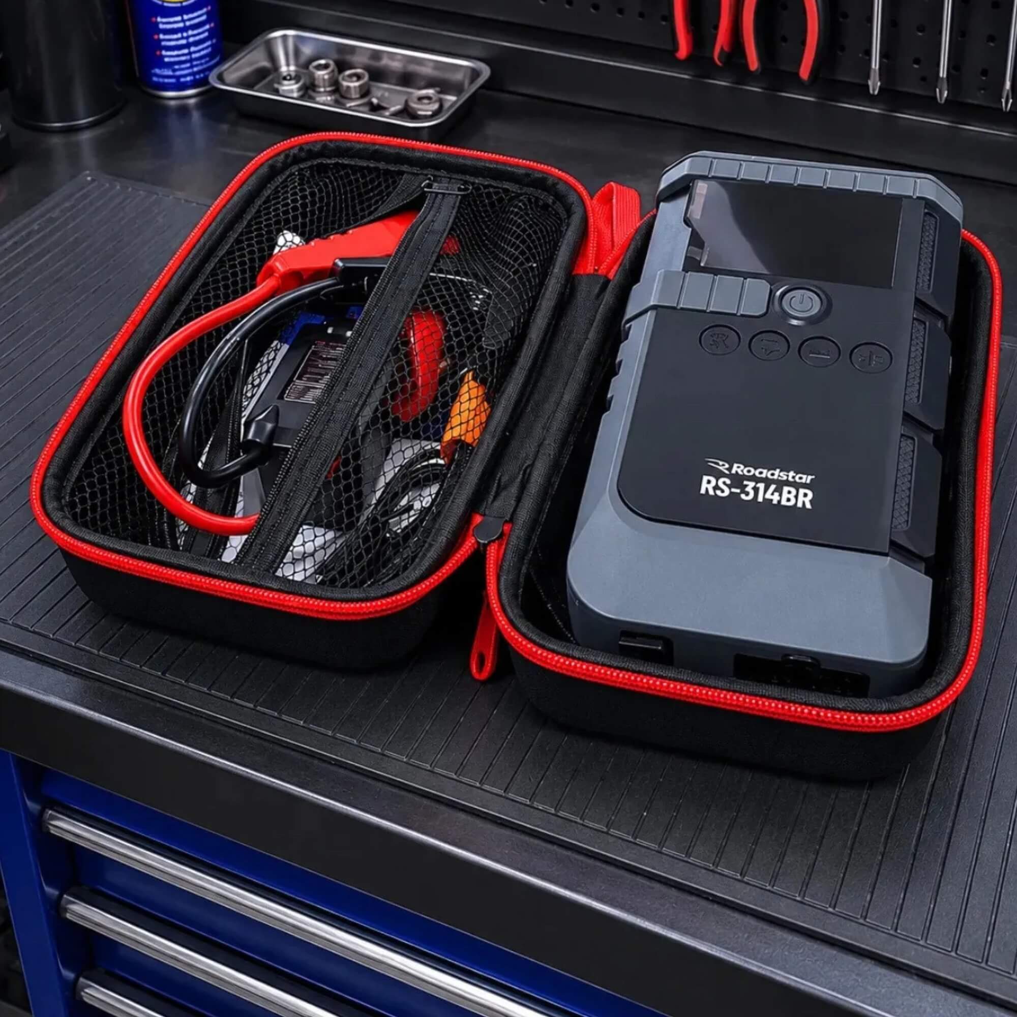 Jump Starter com Compressor de Ar 12V Roadstar - RS314BR MI