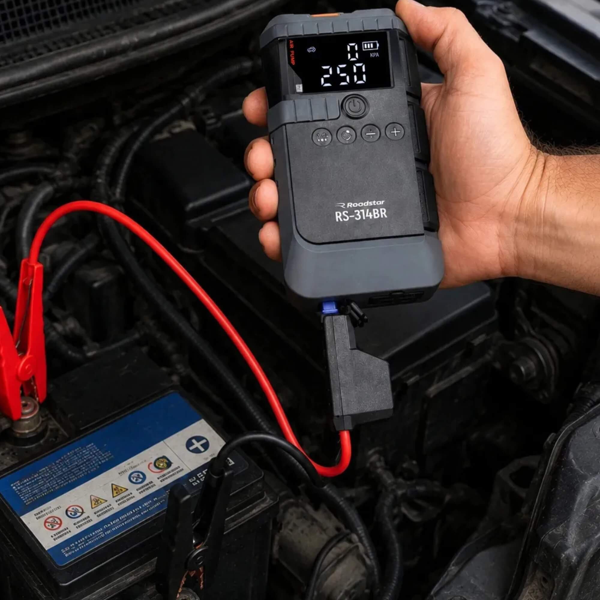 Jump Starter com Compressor de Ar 12V Roadstar - RS314BR MI