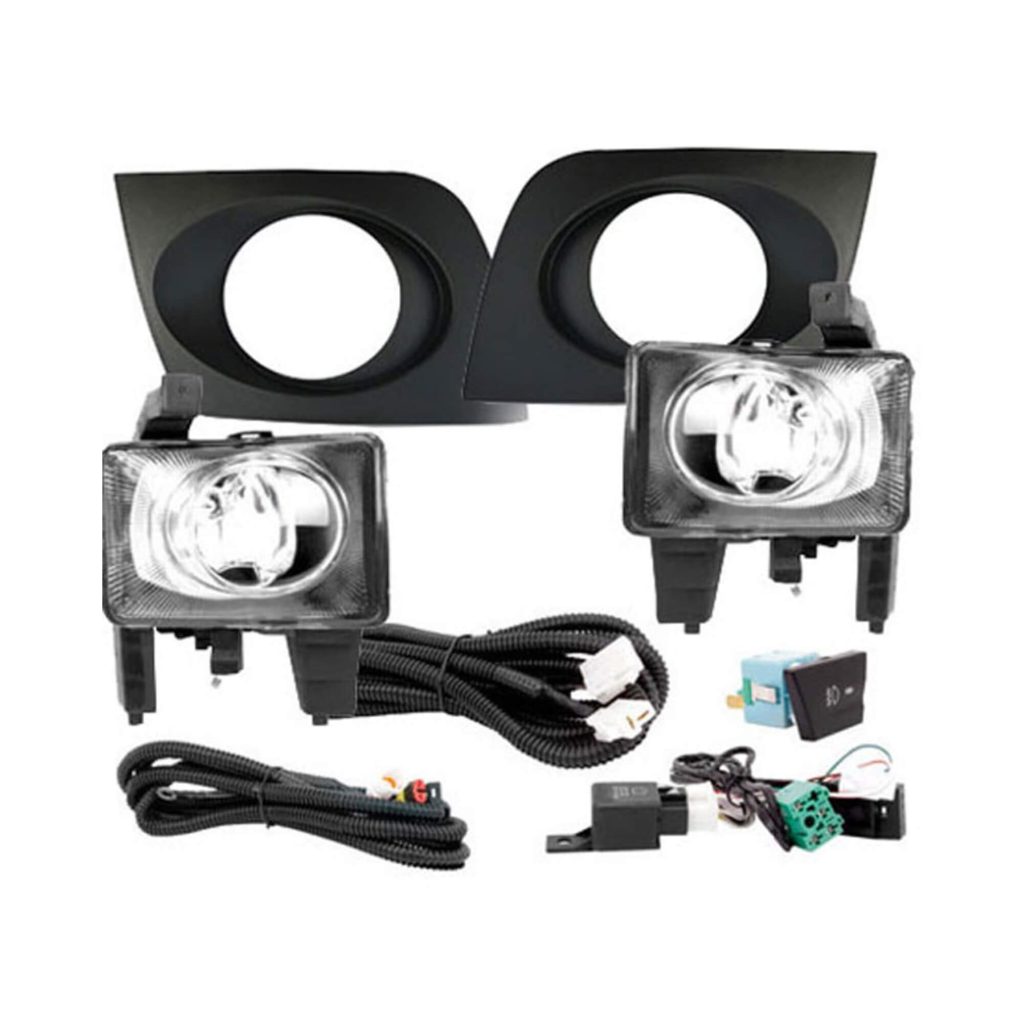 Kit Farol Milha Auxiliar Agile 2009 a 2013 Botão Modelo Original Shocklight - SL-040710 I