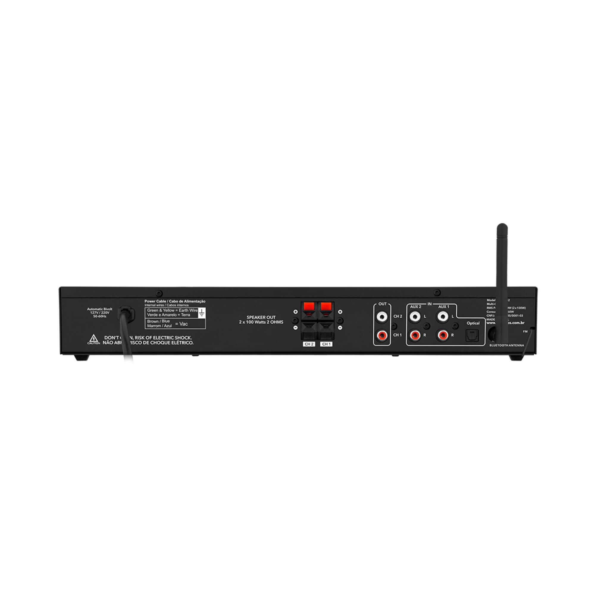 Amplificador Receiver Multicanal THS 2002 p/ Som Ambiente (2 x 100W 2 OHMS) Taramps - 902497