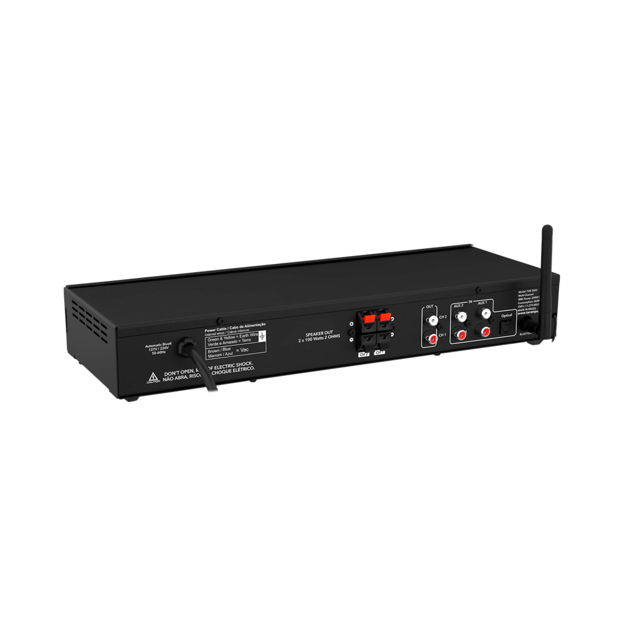 Amplificador Receiver Multicanal THS 2002 p/ Som Ambiente (2 x 100W 2 OHMS) Taramps - 902497