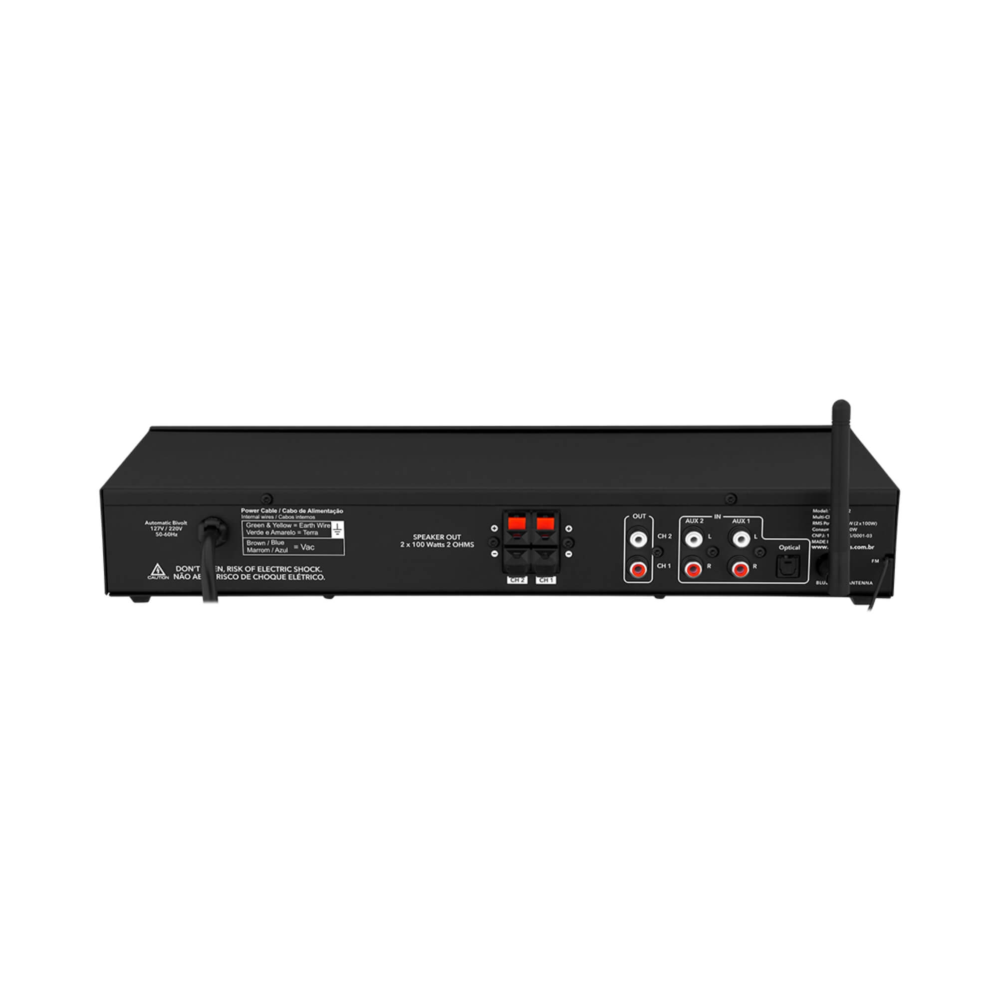 Amplificador Receiver Multicanal THS 2002 p/ Som Ambiente (2 x 100W 2 OHMS) Taramps - 902497