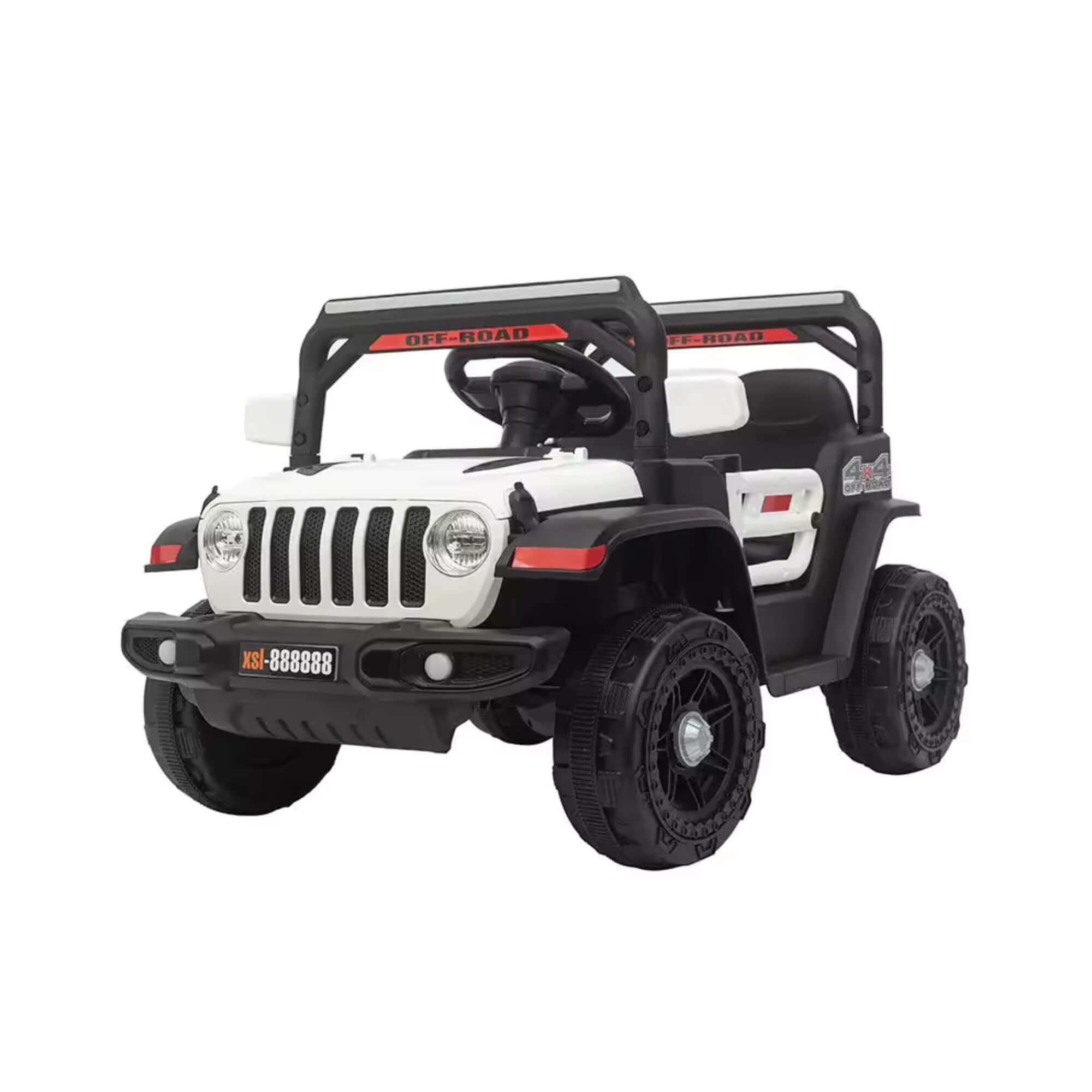 Carro Elétrico Infantil Mini Jeep 12V Branco Zippy Toys - 16161