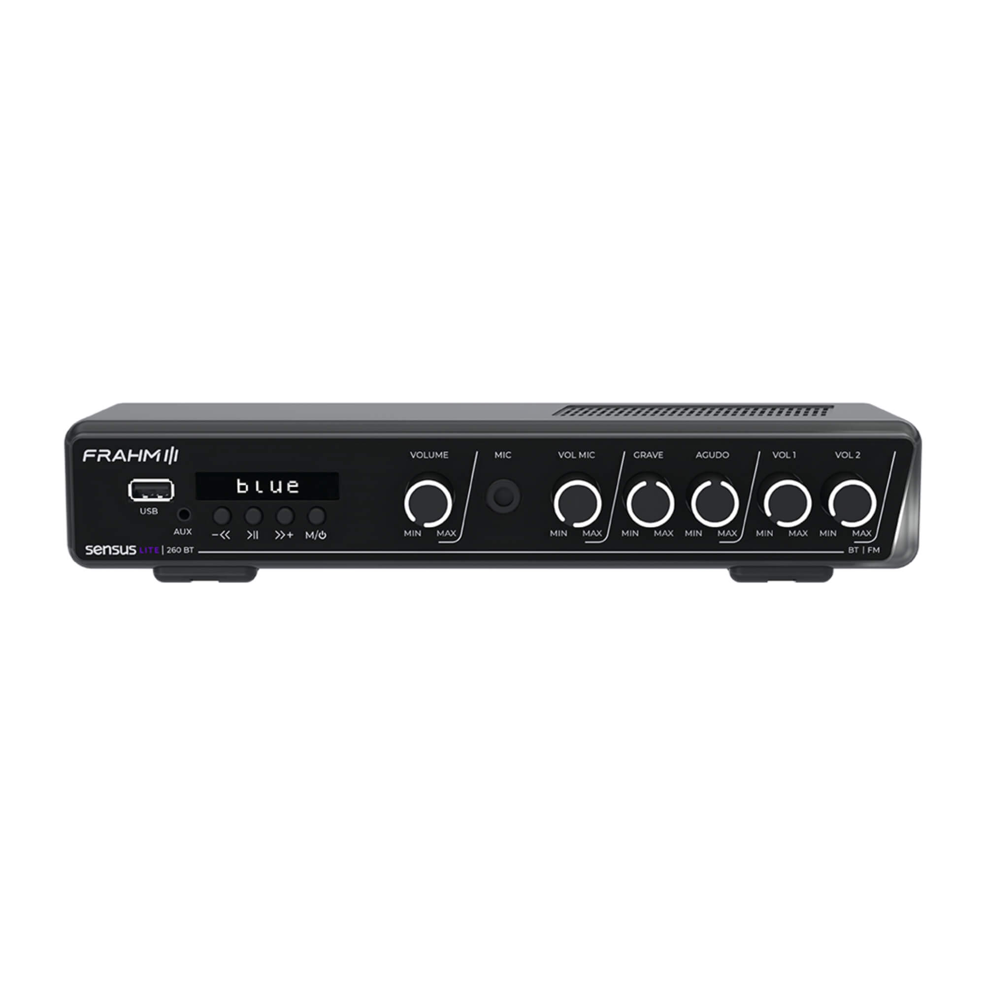 COMP Kit Amplificador Sensus Lite 260 + 12 caixas Frahm PS 200 Preta