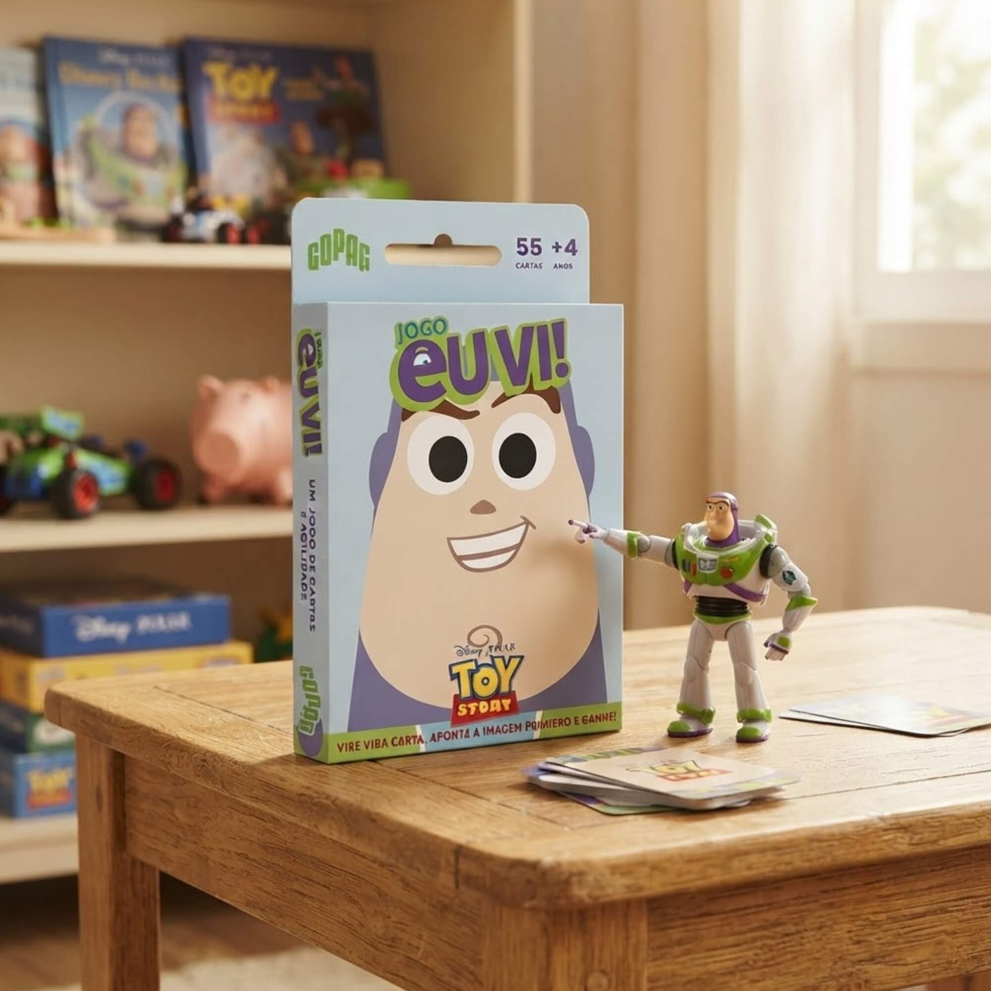 Jogo Eu Vi! Toy Story c/ 55 Cartas +4 Anos Copag - 37487
