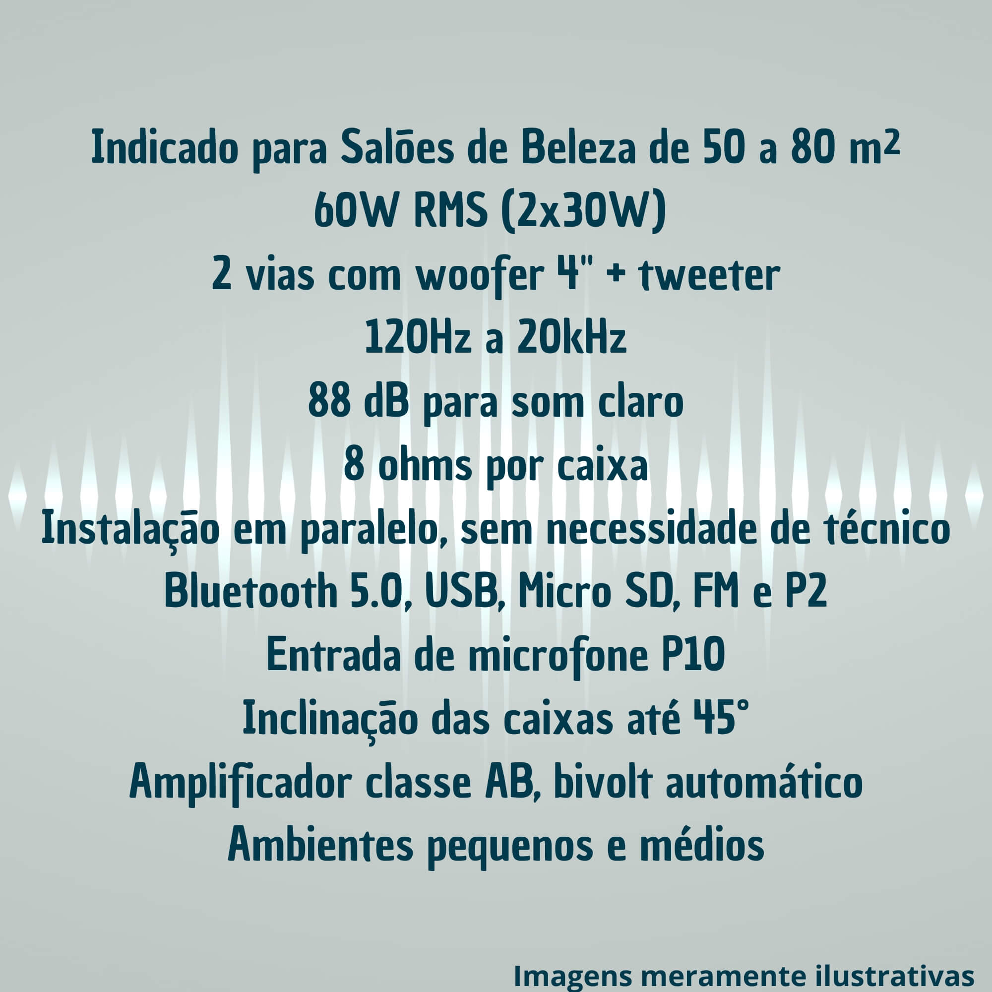 COMP Kit Som Ambiente Frahm Sensus 260 + 8 Caixas de Som PS200 New Preta