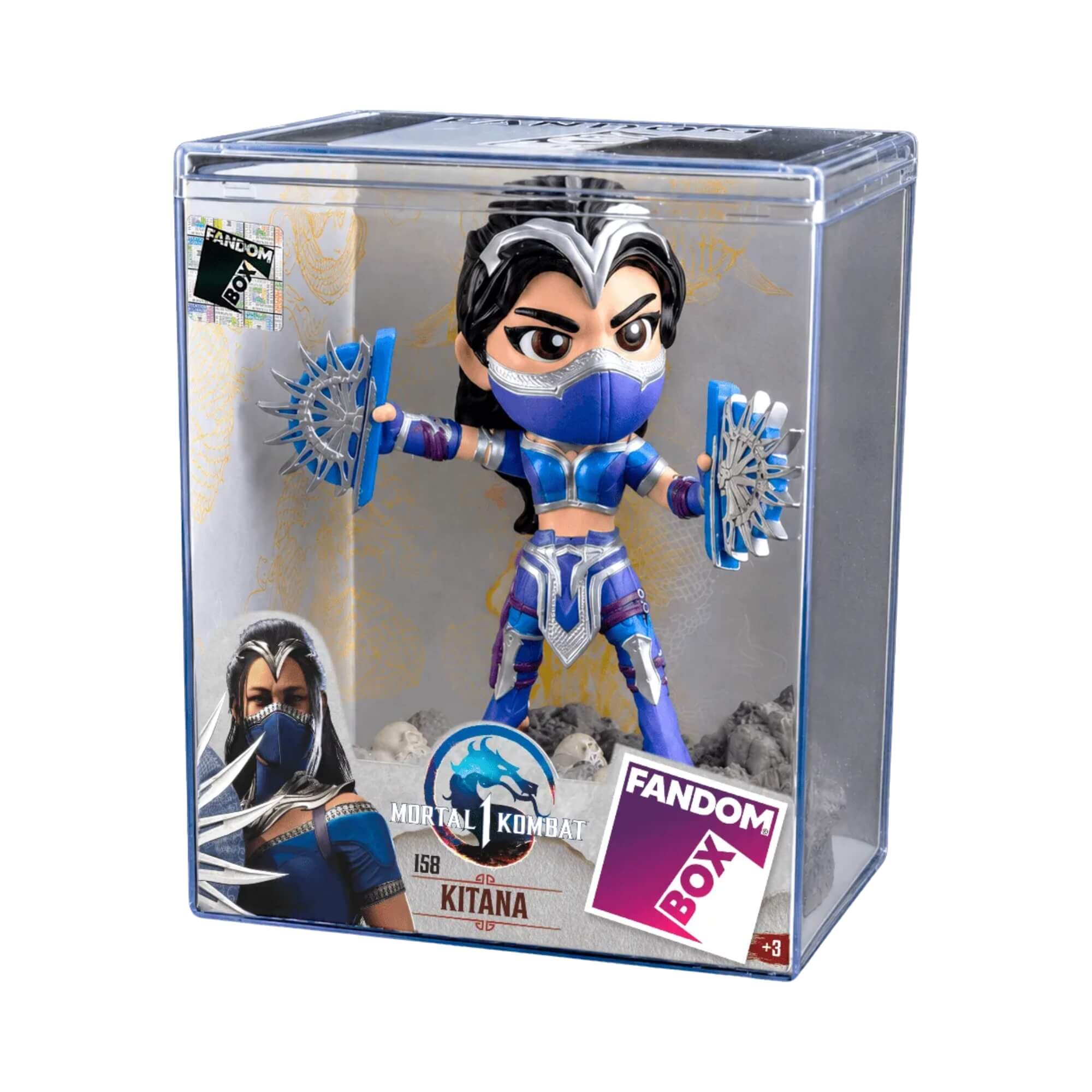 Fandom Box Mortal Kombat Kitana - Boneco Colecionável Vinil Atóxico Lider - 3911