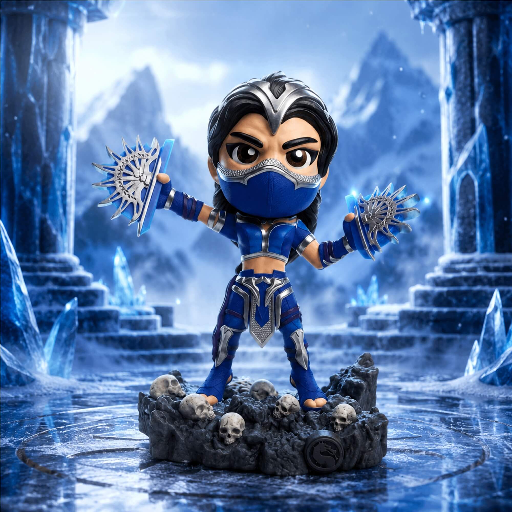 Fandom Box Mortal Kombat Kitana - Boneco Colecionável Vinil Atóxico Lider - 3911