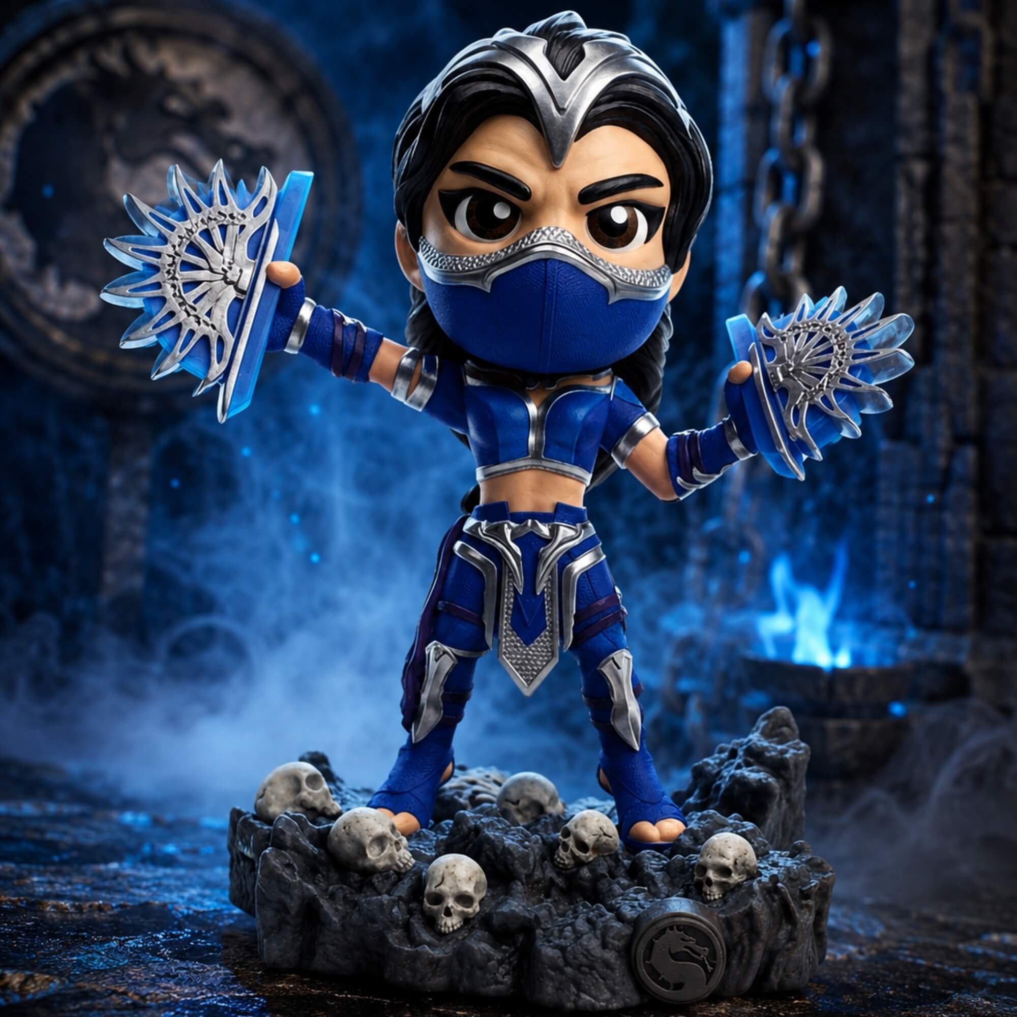 Fandom Box Mortal Kombat Kitana - Boneco Colecionável Vinil Atóxico Lider - 3911