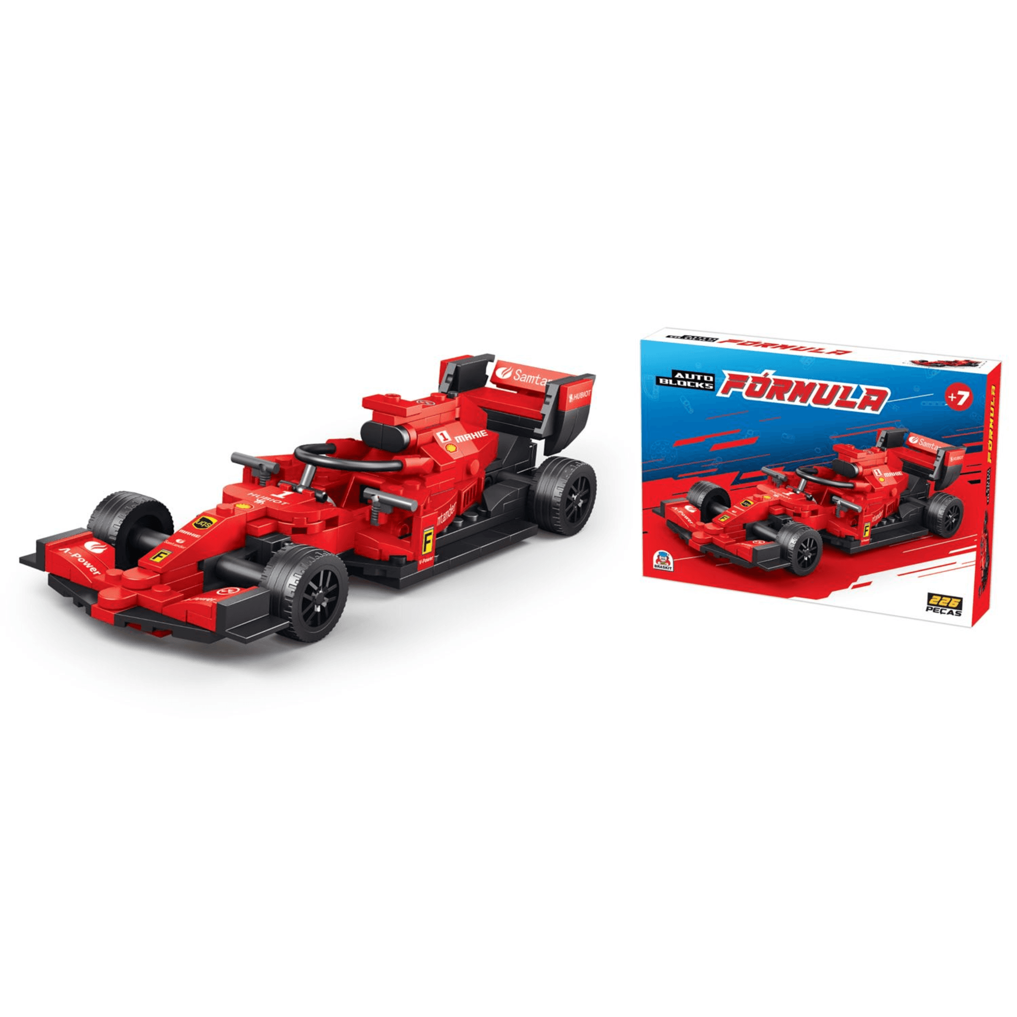 COMP Kit Carros Braskit para Automobilismo - Auto Blocks Fórmula + Off-Road