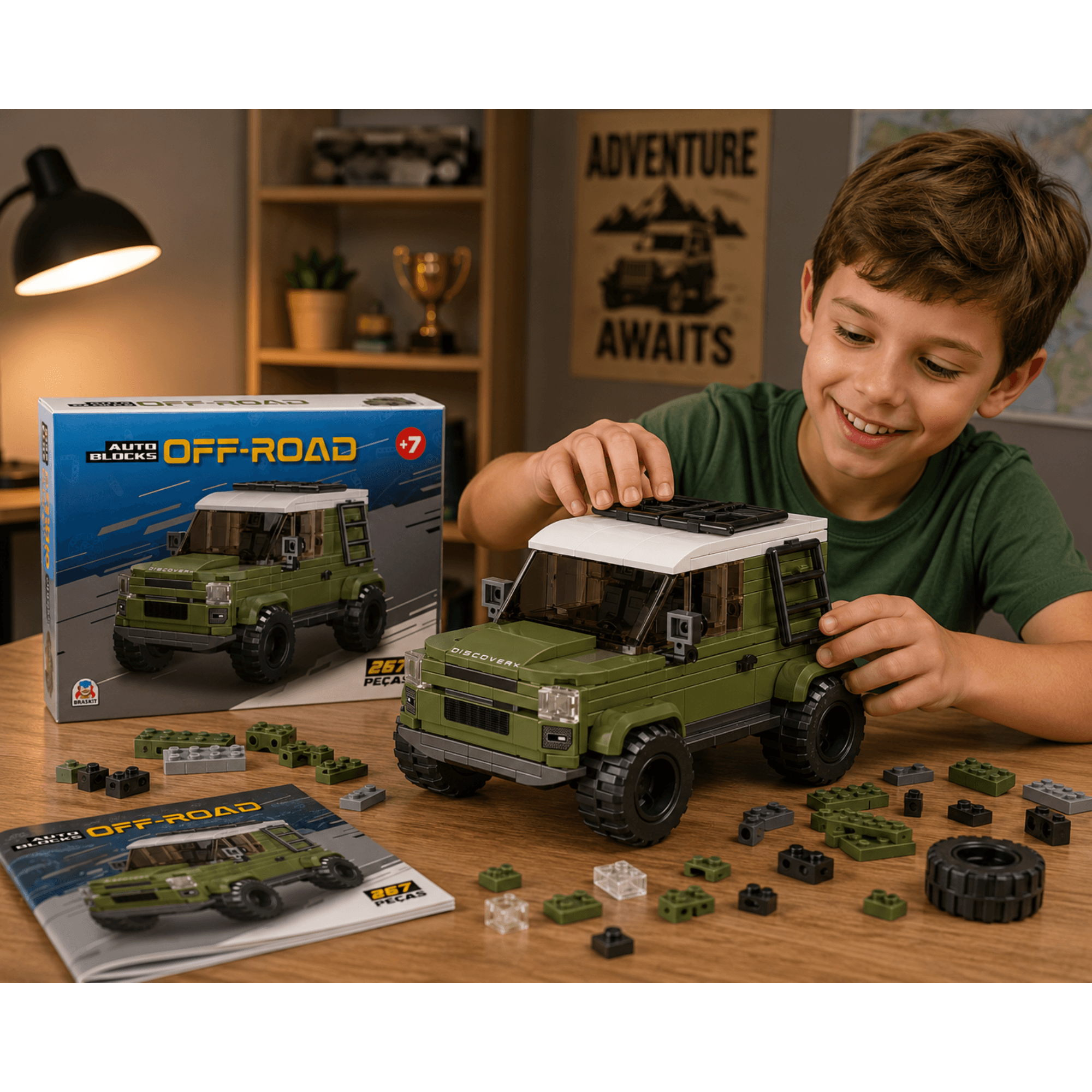 COMP Kit Carros Braskit para Automobilismo - Auto Blocks Fórmula + Off-Road
