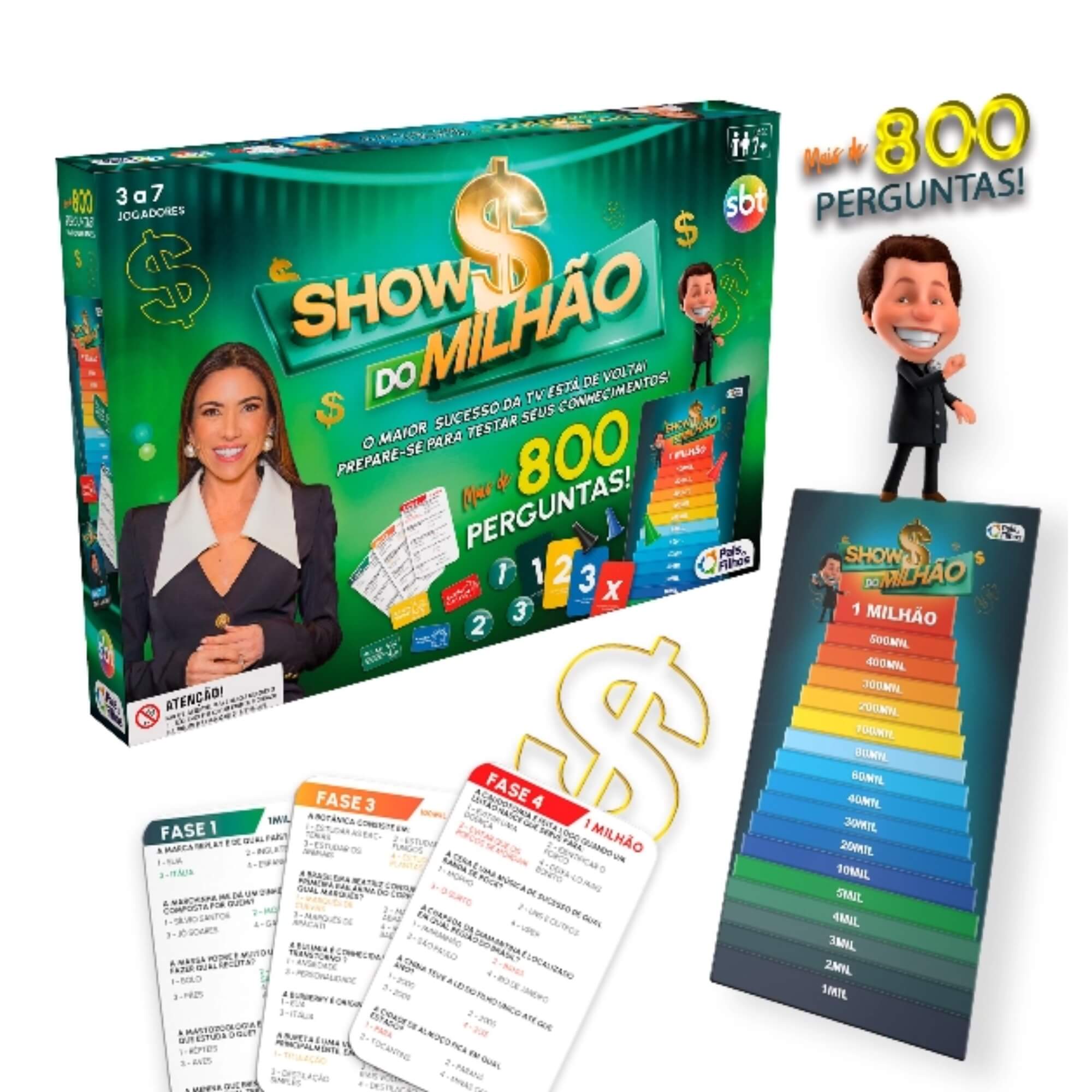 COMP Kit 2 Jogos Show do Milhão Pais e Filhos - Tradicional + Edição Especial 25 Anos