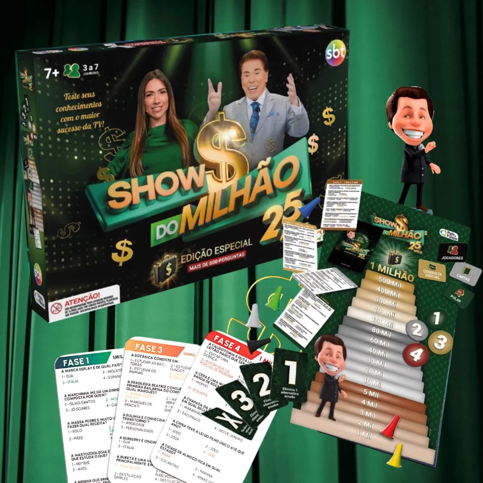 COMP Kit 2 Jogos Show do Milhão Pais e Filhos - Tradicional + Edição Especial 25 Anos