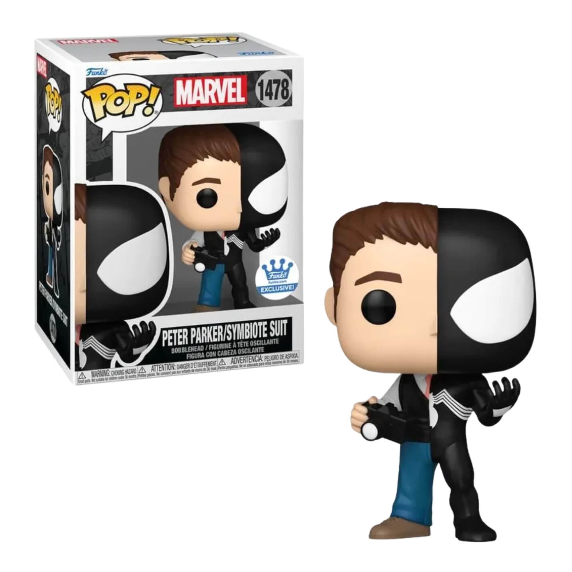 Boneco Funko Pop! Marvel Split - Peter Parker/Homem-Aranha Preto Com Chase Candide - 12093