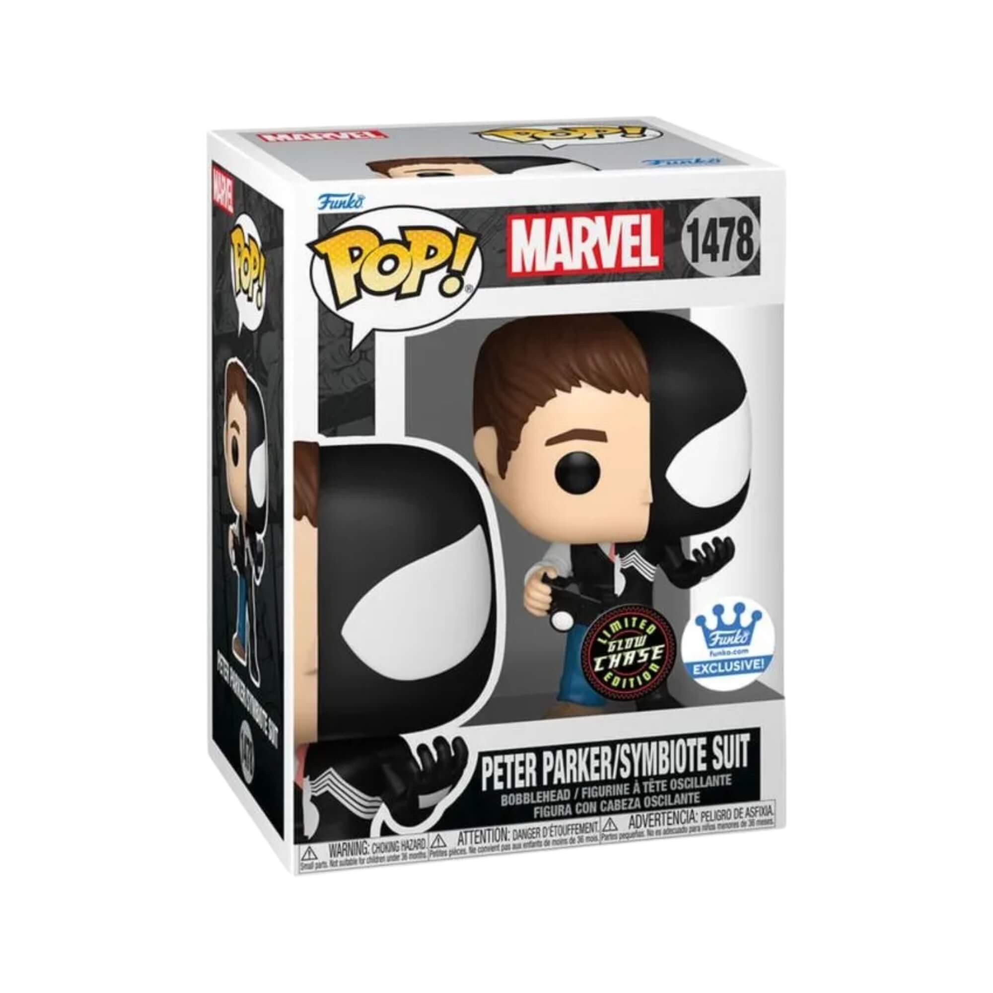 Boneco Funko Pop! Marvel Split - Peter Parker/Homem-Aranha Preto Com Chase Candide - 12093