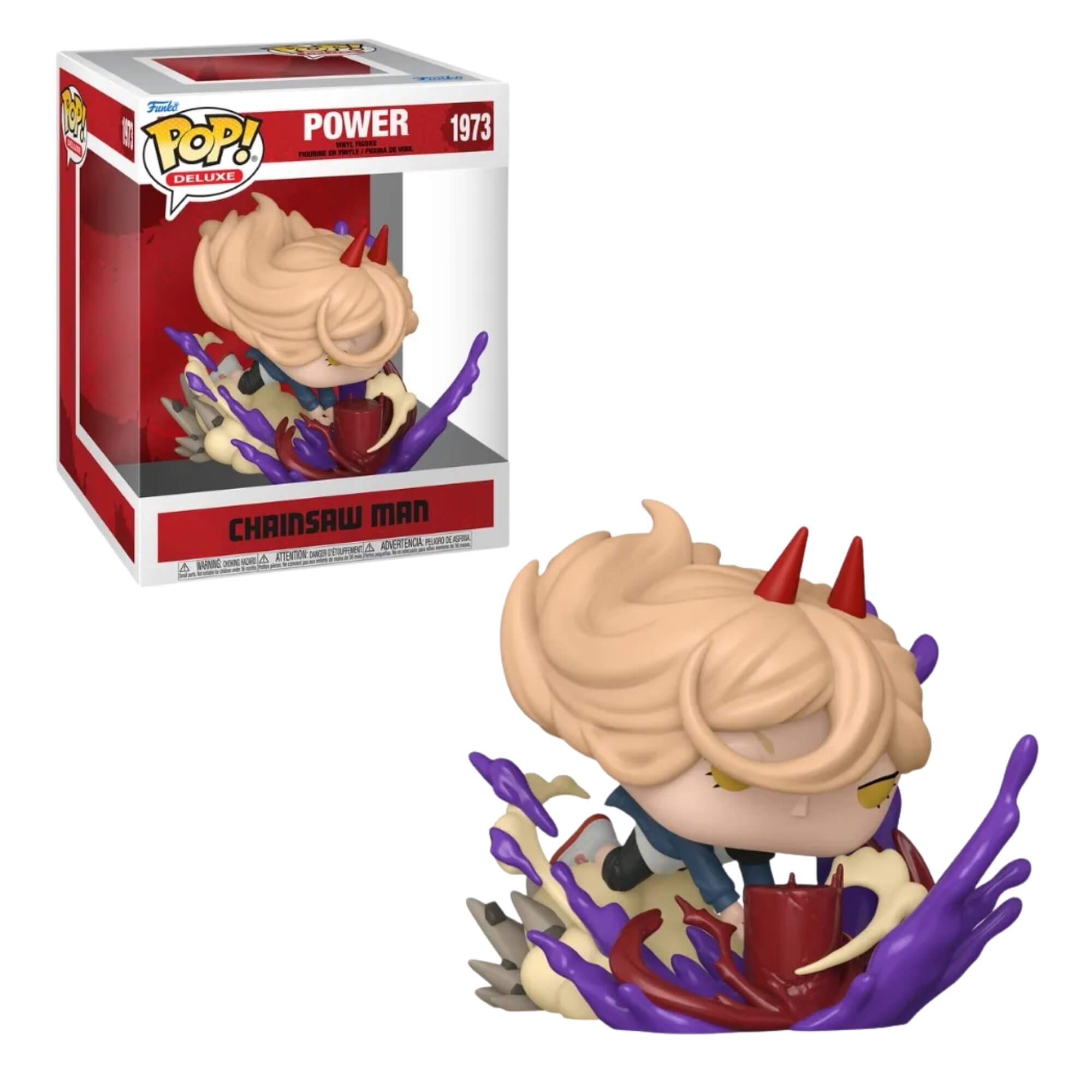 Boneco Funko Pop! Deluxe Chainsaw Man - Power E Martelo De Sangue Candide - 12577