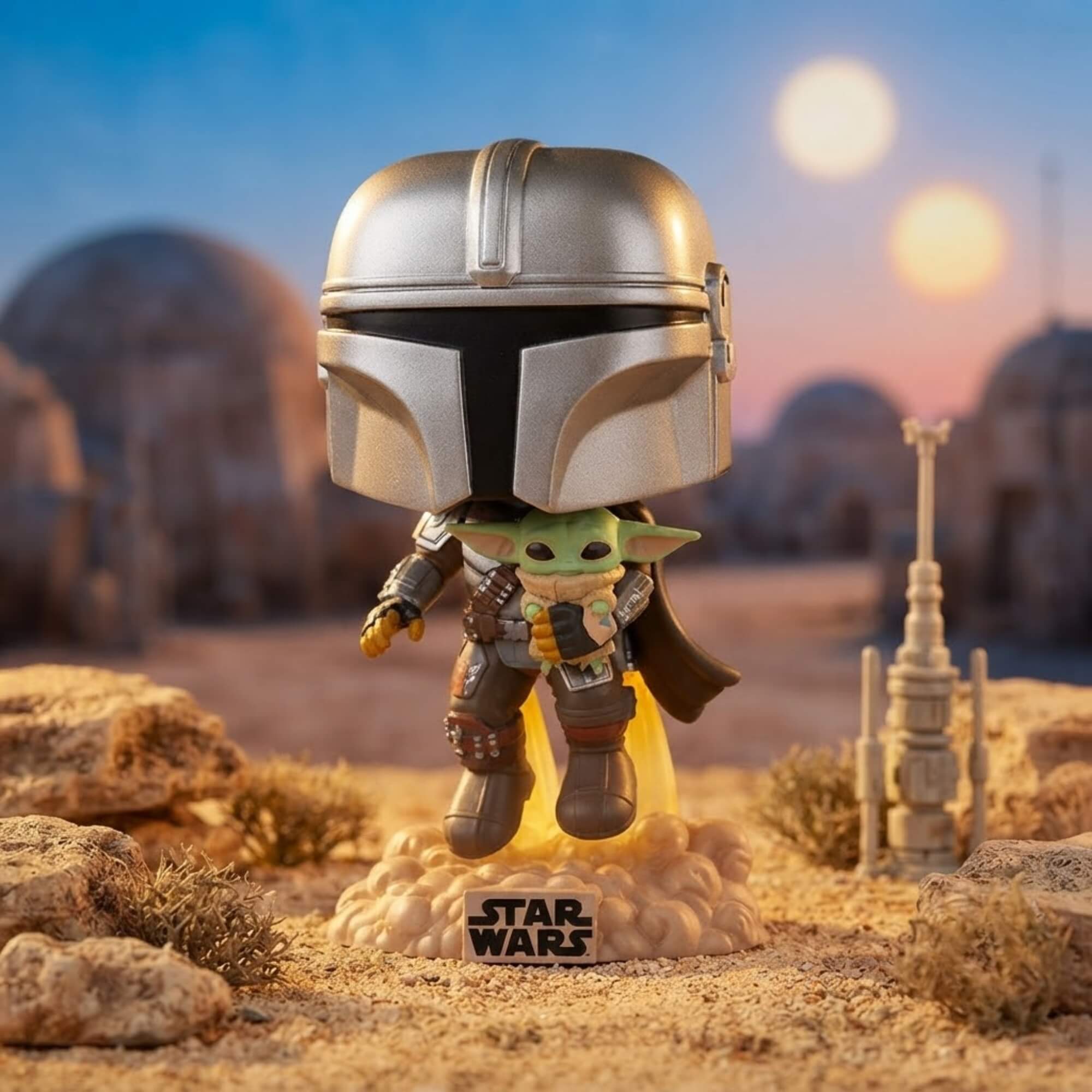 Boneco Funko Pop! Star Wars Mandalorian - Mandaloriano Com Jet Pack Candide - 11063