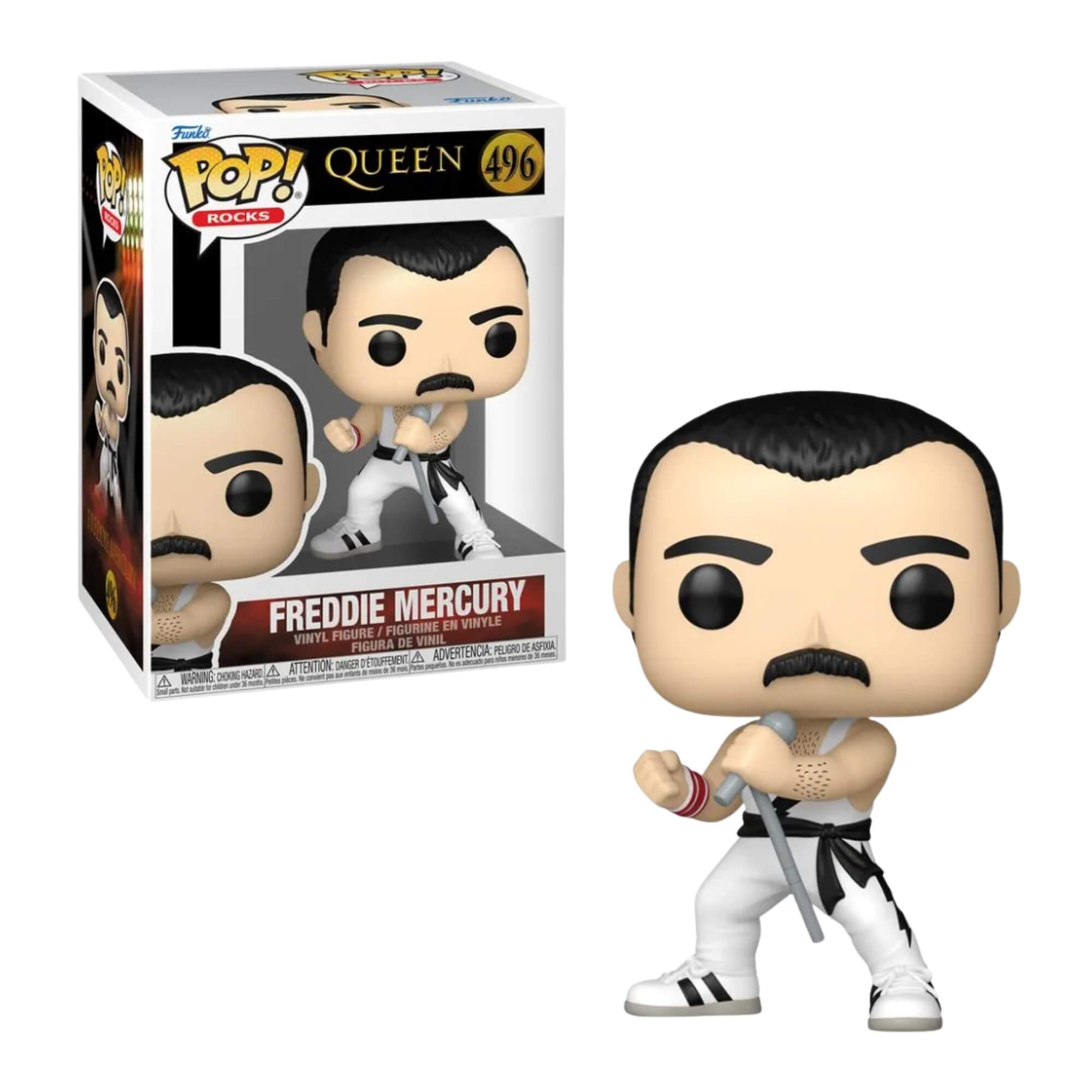 Boneco Funko Pop! Rocks Queen - Freddie Mercury (White Singlet) Candide - 12923