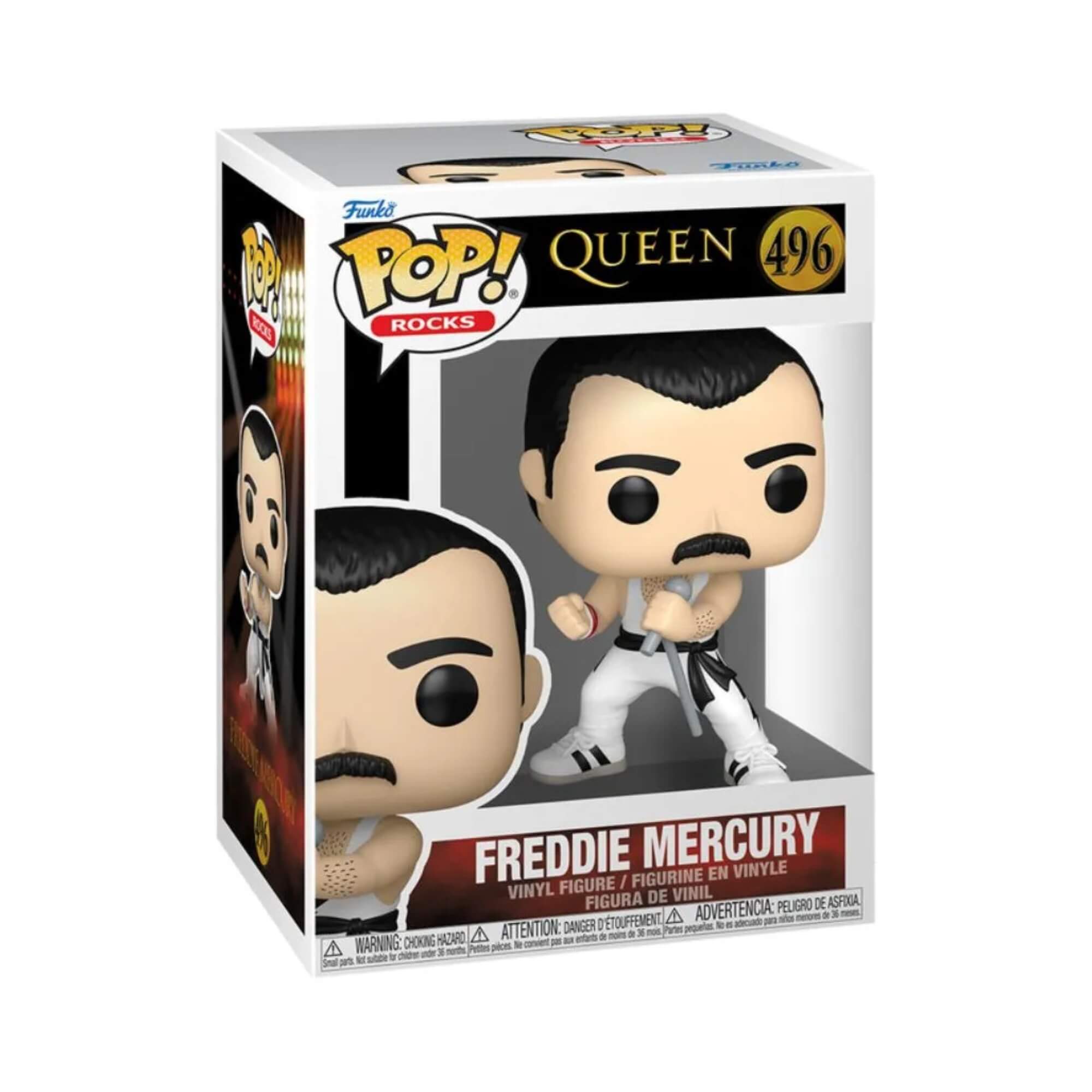 Boneco Funko Pop! Rocks Queen - Freddie Mercury (White Singlet) Candide - 12923